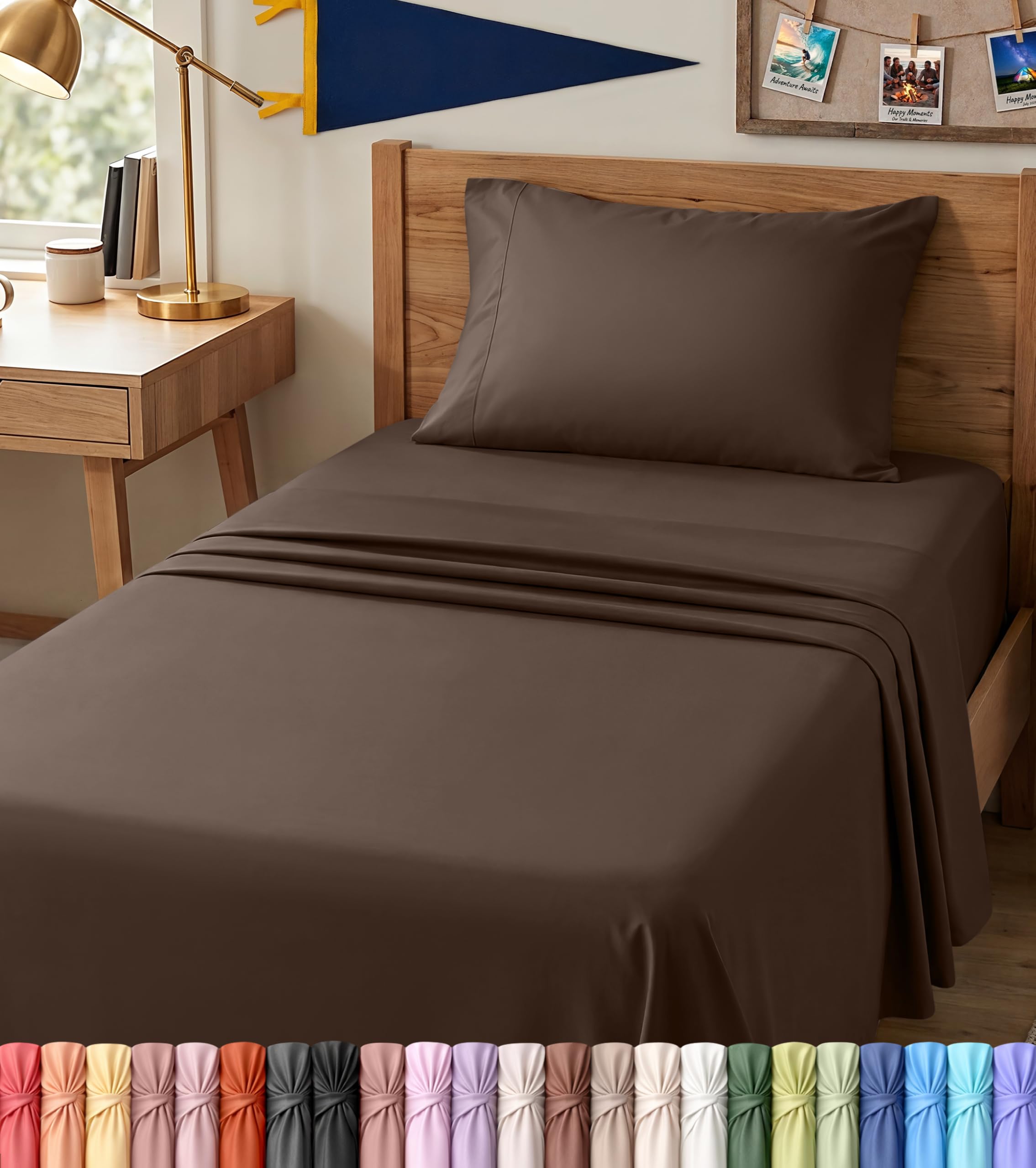 Utopia Bedding Bed Sheet Set - Soft Brushed Microfiber Fabric - Shrinkage & Fade Resistant - Easy Care