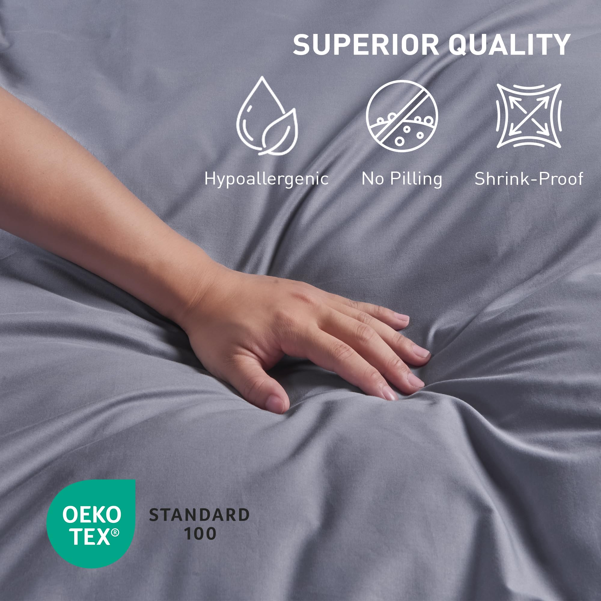 HOMTEC 200TC 100% Cotton Flat Sheet