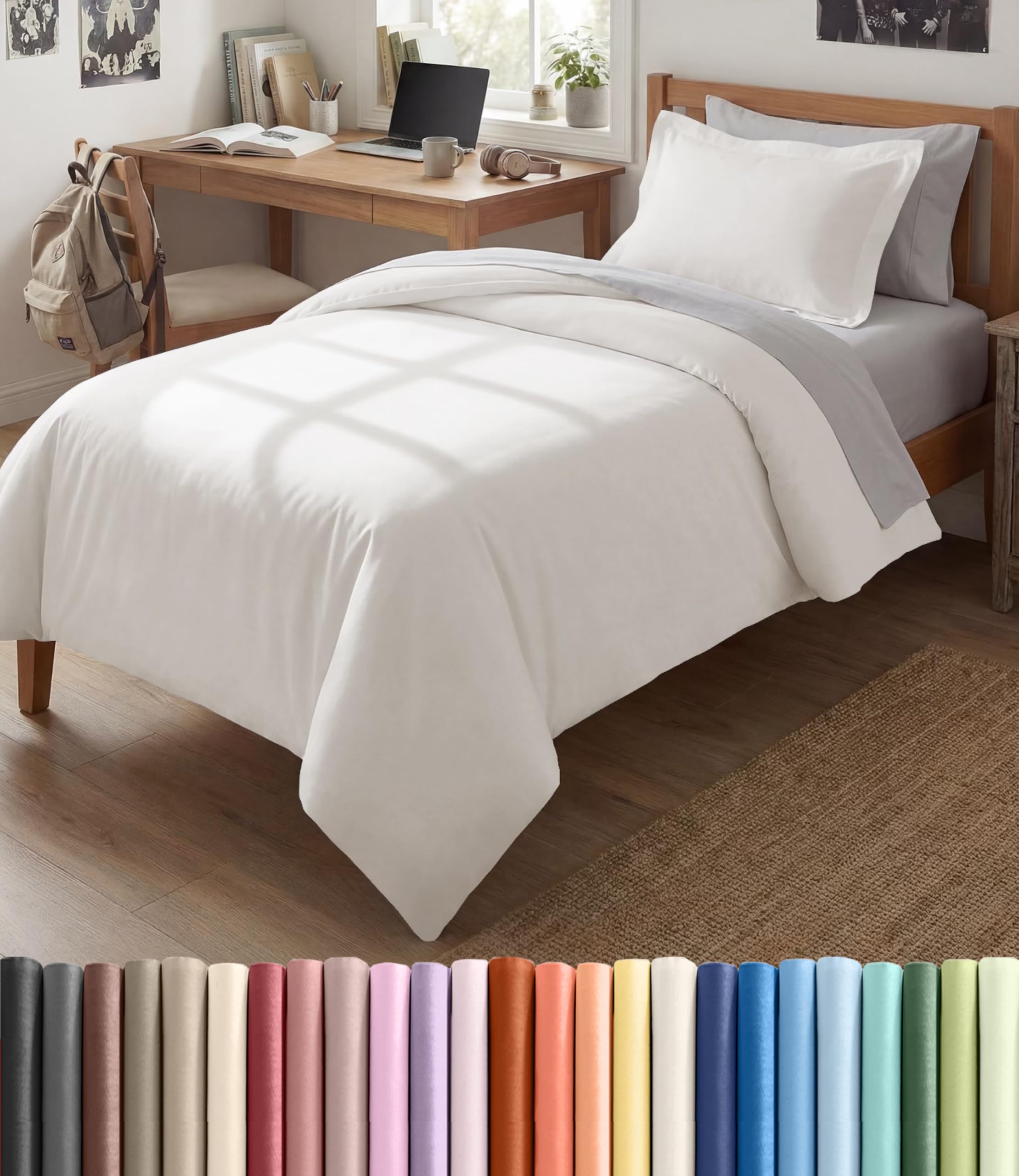 CGK Unlimited Duvet Cover - Extra Soft Duvet Cover with Pillow Shams for Women, Men, Kids & Teens - Comfy, Breathable, Hotel Luxury w/Zipper Closures & Ties