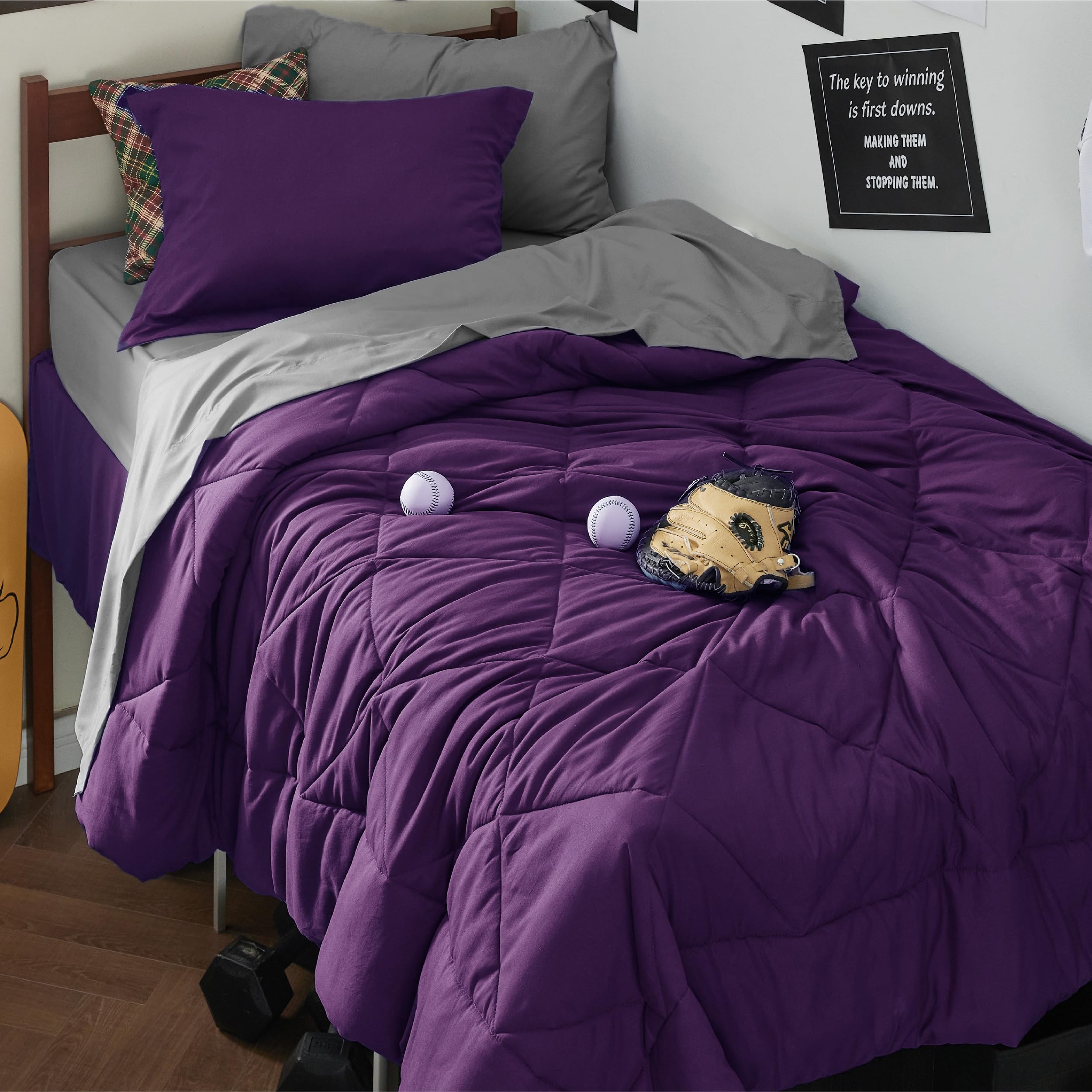 Bedsure Comforter Set - Reversible Comforters Bed Set, Bed in a Bag with Comforter, Sheets, Pillowcases & Shams