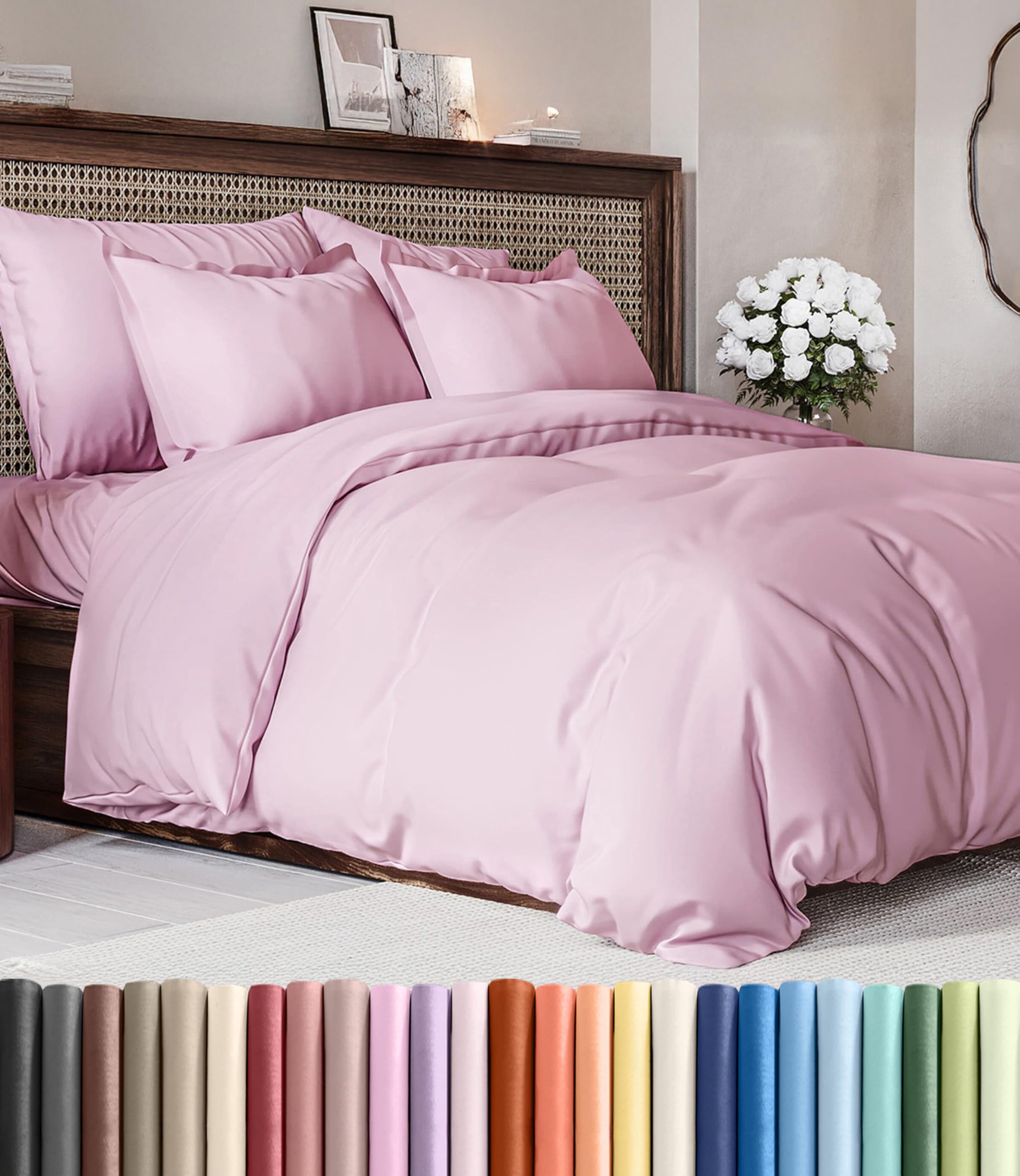 CGK Unlimited Duvet Cover - Extra Soft Duvet Cover with Pillow Shams for Women, Men, Kids & Teens - Comfy, Breathable, Hotel Luxury w/Zipper Closures & Ties