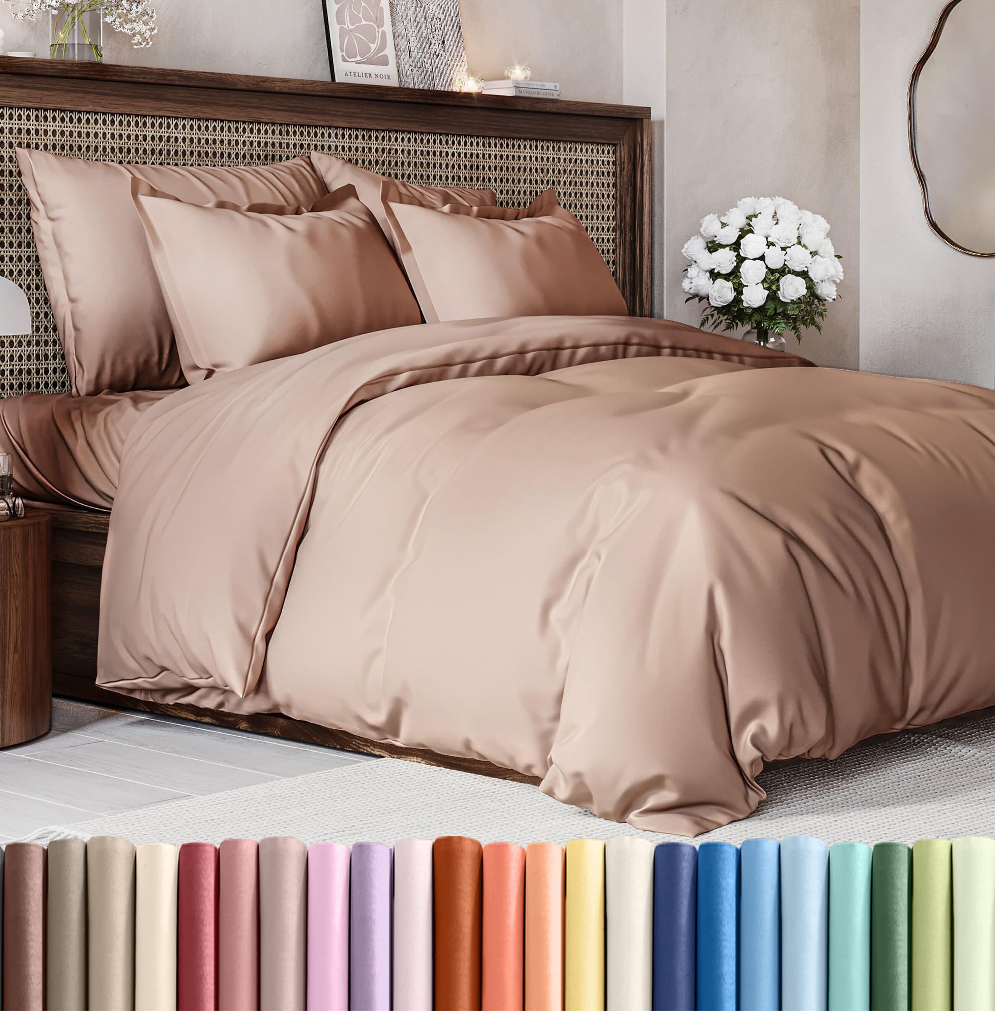 CGK Unlimited Duvet Cover - Extra Soft Duvet Cover with Pillow Shams for Women, Men, Kids & Teens - Comfy, Breathable, Hotel Luxury w/Zipper Closures & Ties