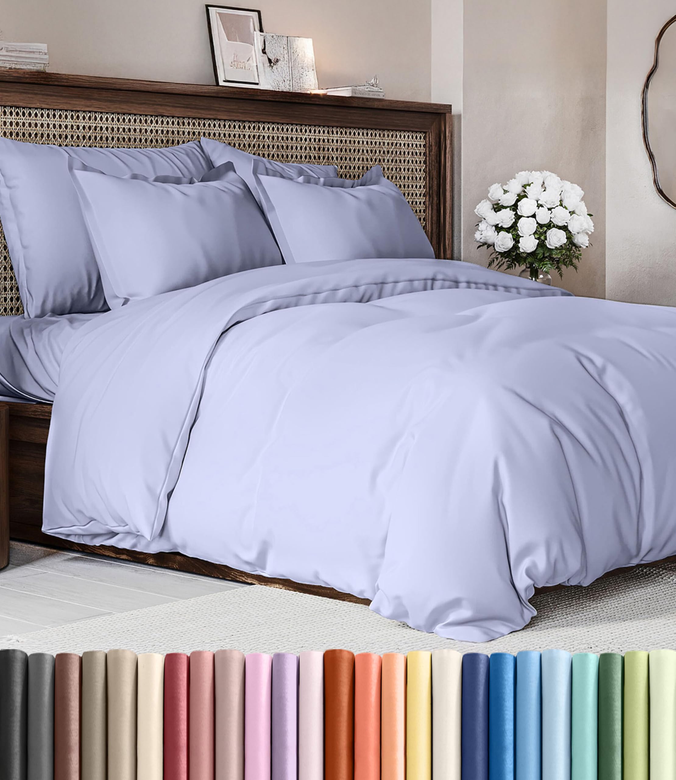 CGK Unlimited Duvet Cover - Extra Soft Duvet Cover with Pillow Shams for Women, Men, Kids & Teens - Comfy, Breathable, Hotel Luxury w/Zipper Closures & Ties