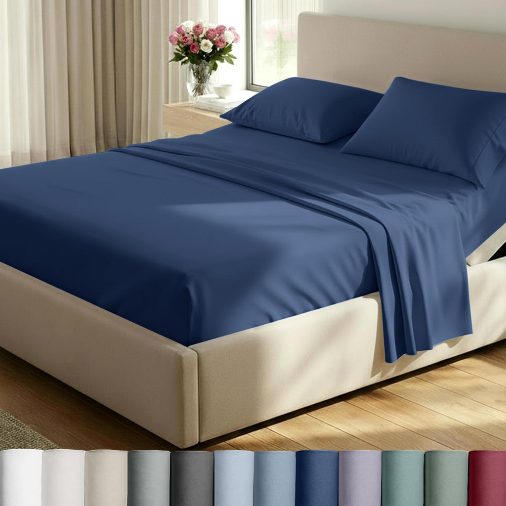 California Design Den Luxury Bed Sheets, Buttery Soft 800 Thread Count, 100% Cotton Sheets, Sateen with Deep Pocket Fitted Sheet