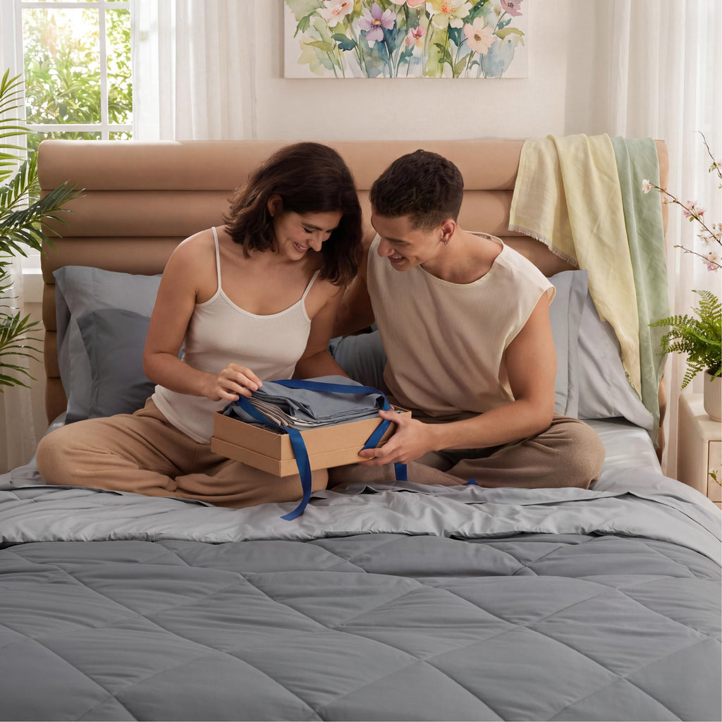 Bedsure Comforter Set - Reversible Comforters Bed Set, Bed in a Bag with Comforter, Sheets, Pillowcases & Shams