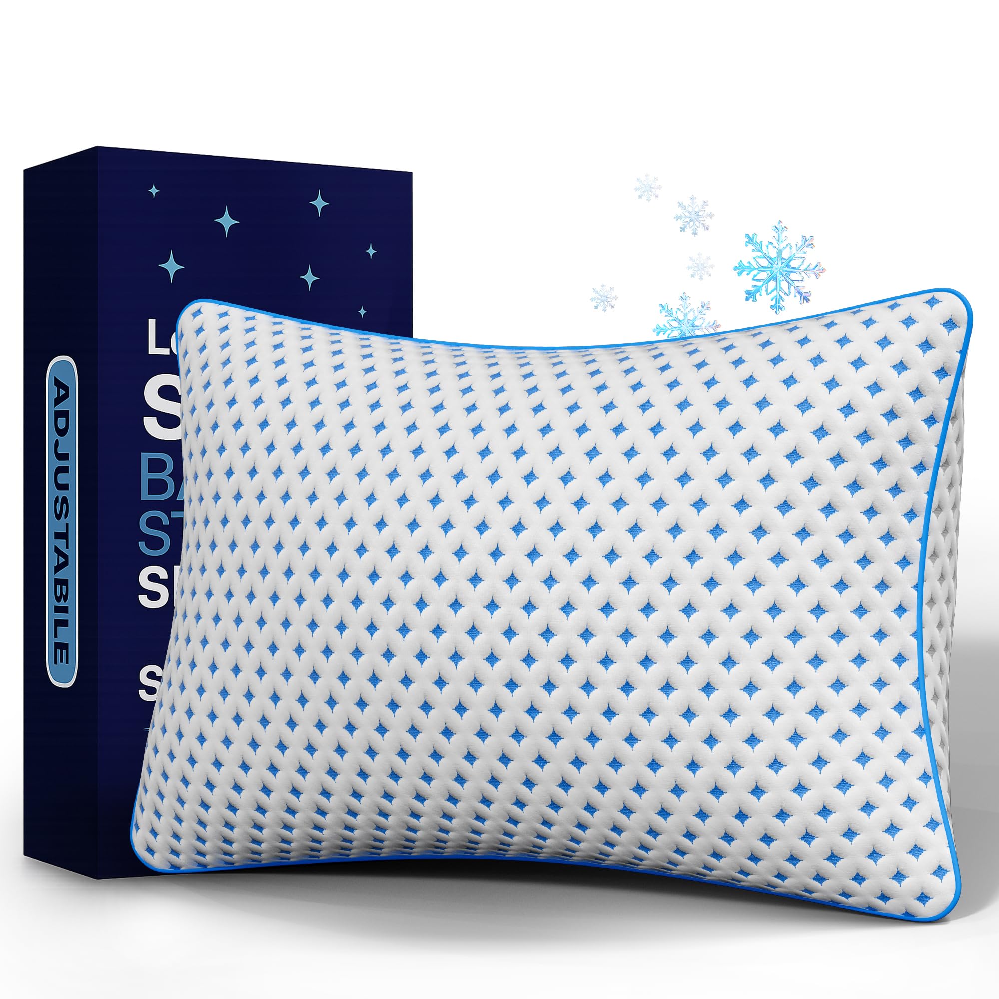 LOVELYREST Memory Foam Pillow – Cooling Pillow for Sleeping, Firm, and Breathable Design for Hot, Side, Back, and Stomach Sleepers