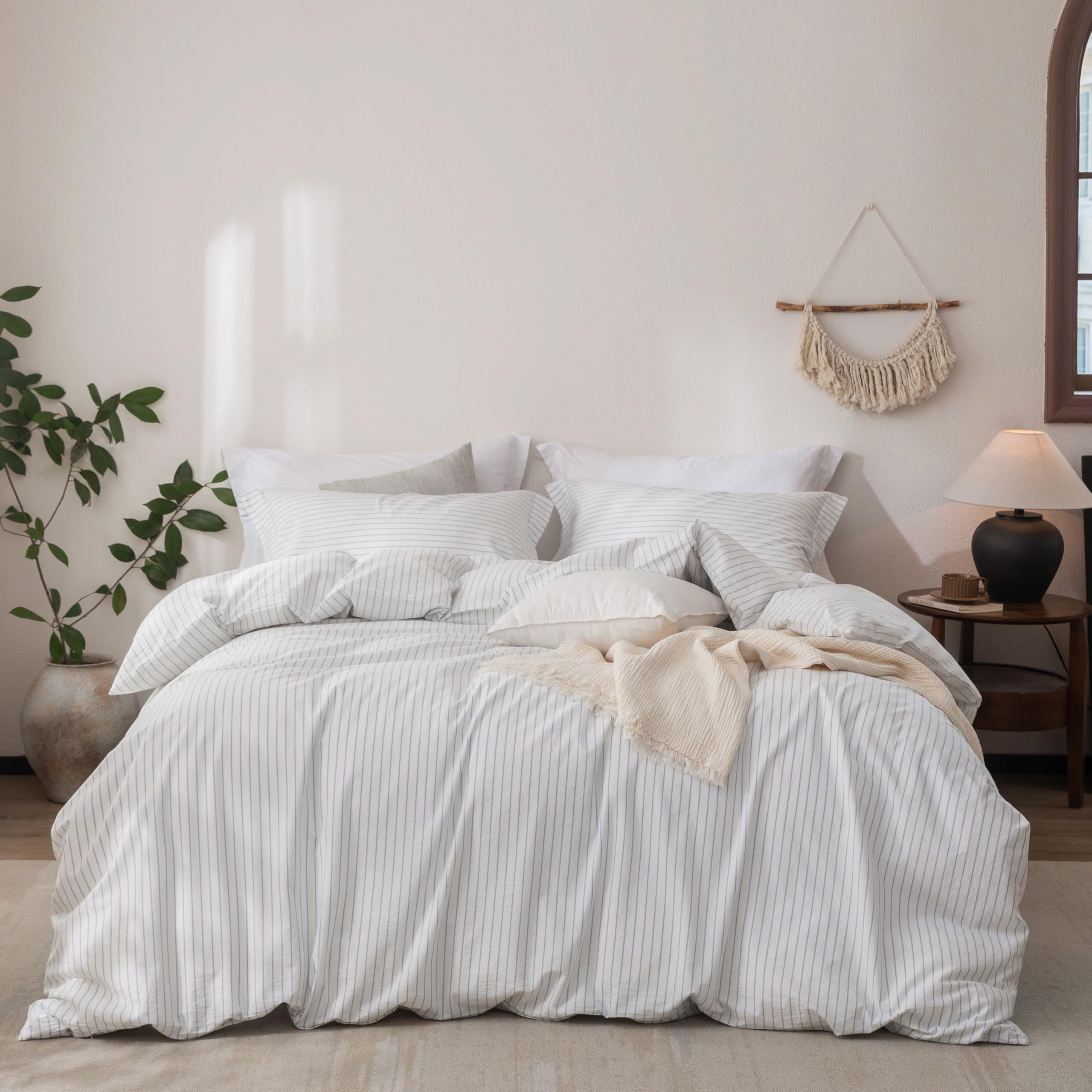 Warm Moment 100% Washed Cotton Duvet Cover Set