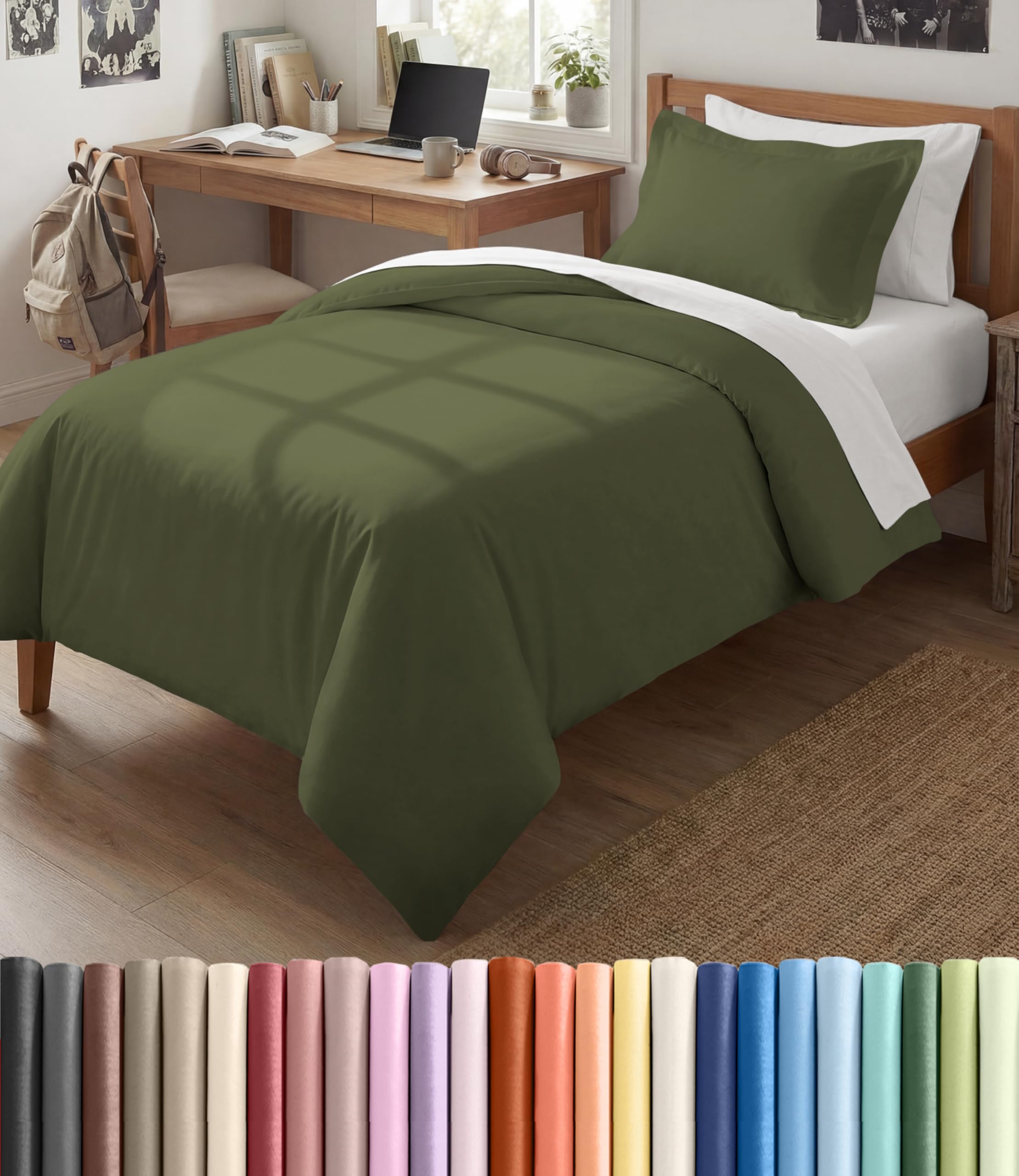 CGK Unlimited Duvet Cover - Extra Soft Duvet Cover with Pillow Shams for Women, Men, Kids & Teens - Comfy, Breathable, Hotel Luxury w/Zipper Closures & Ties