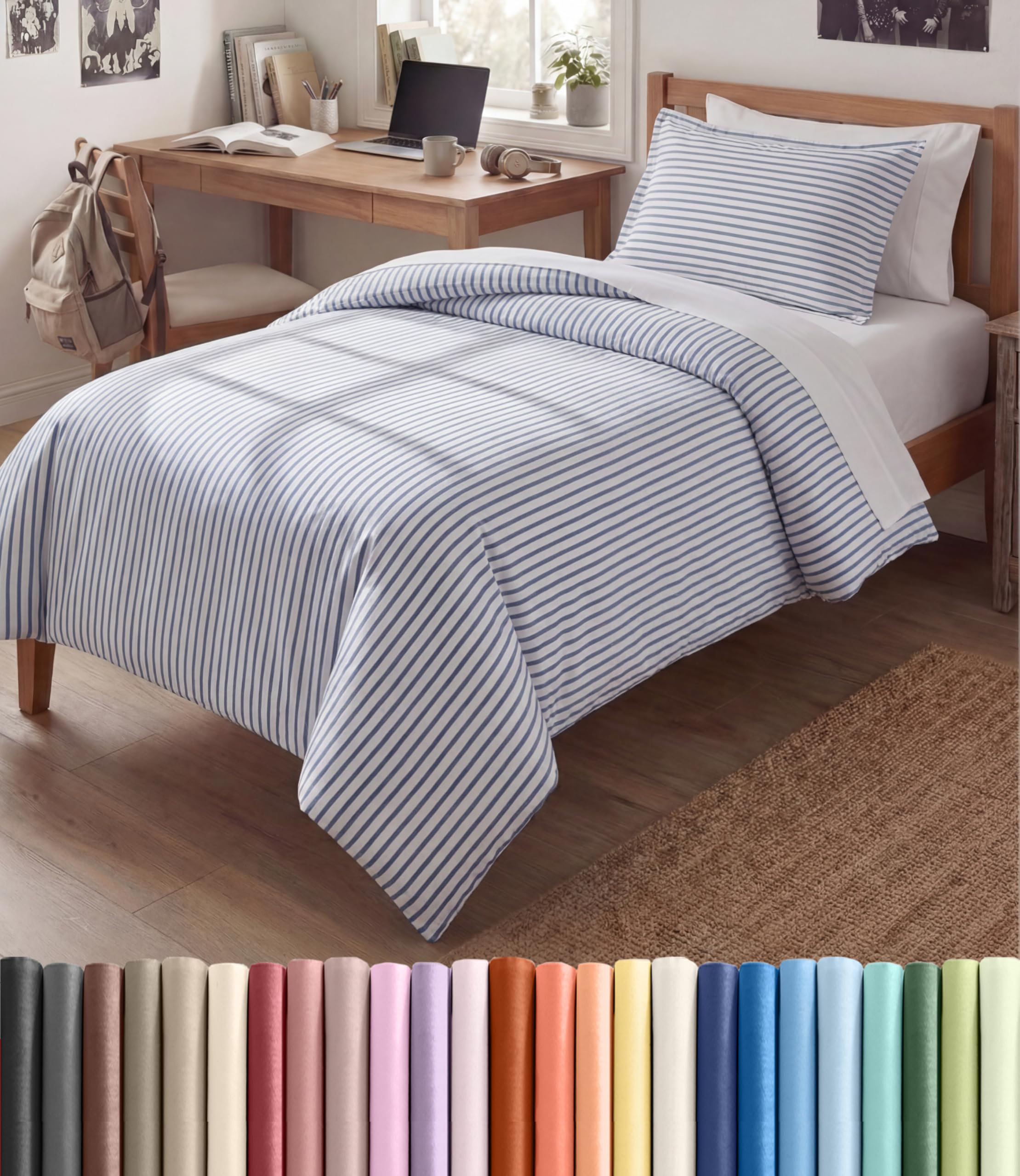 CGK Unlimited Duvet Cover - Extra Soft Duvet Cover with Pillow Shams for Women, Men, Kids & Teens - Comfy, Breathable, Hotel Luxury w/Zipper Closures & Ties