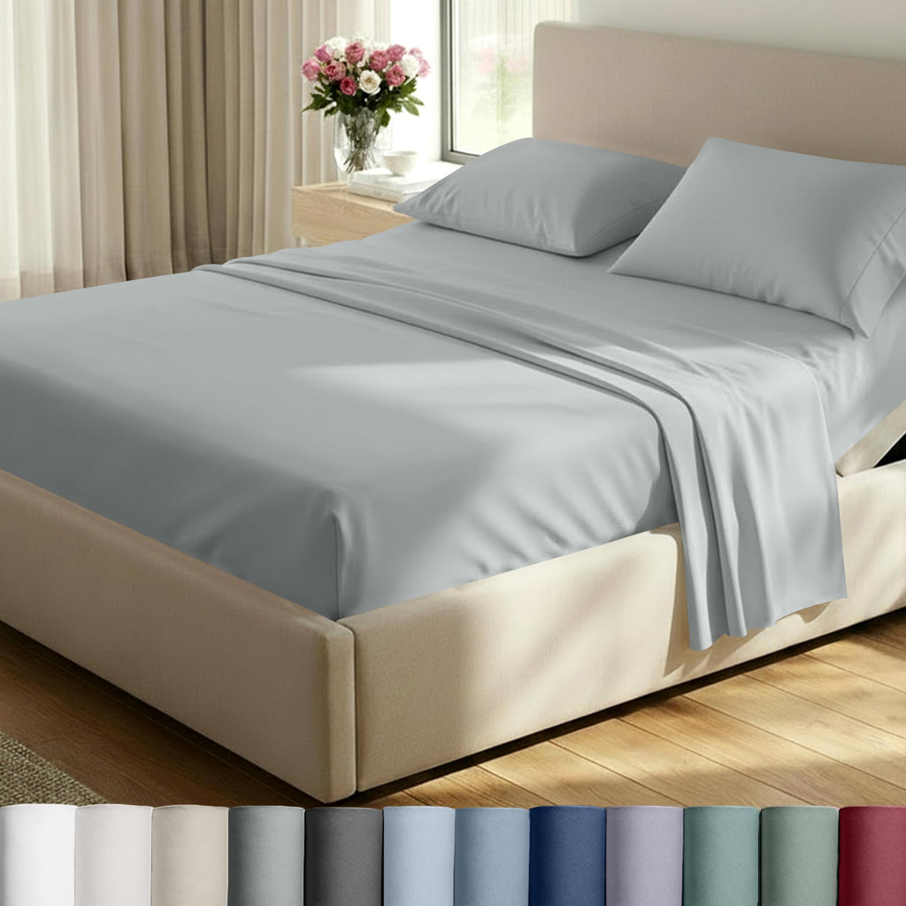 California Design Den Luxury Bed Sheets, Buttery Soft 800 Thread Count, 100% Cotton Sheets, Sateen with Deep Pocket Fitted Sheet
