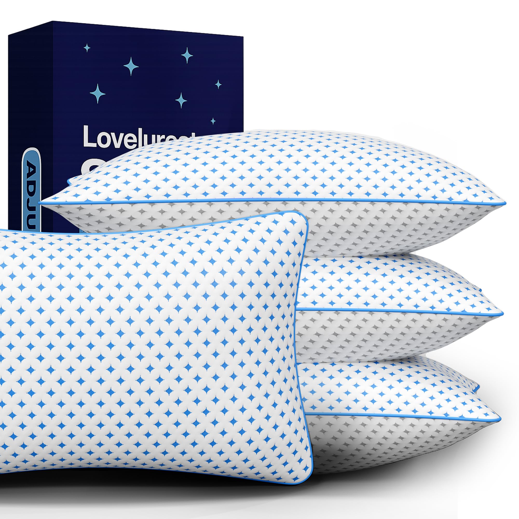 LOVELYREST Memory Foam Pillow – Cooling Pillow for Sleeping, Firm, and Breathable Design for Hot, Side, Back, and Stomach Sleepers