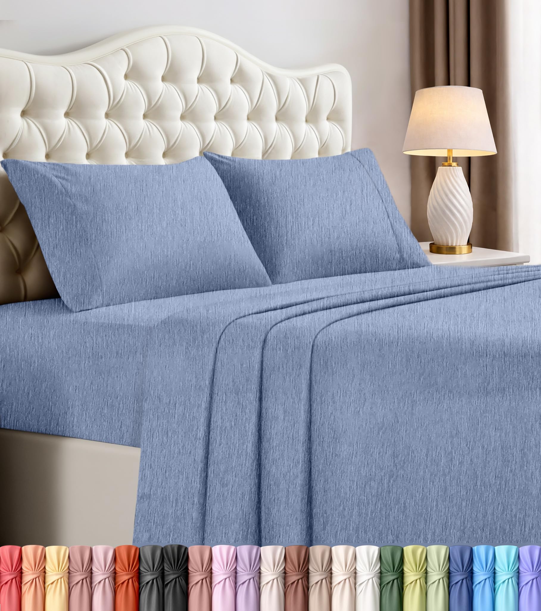 Utopia Bedding Bed Sheet Set - Soft Brushed Microfiber Fabric - Shrinkage & Fade Resistant - Easy Care