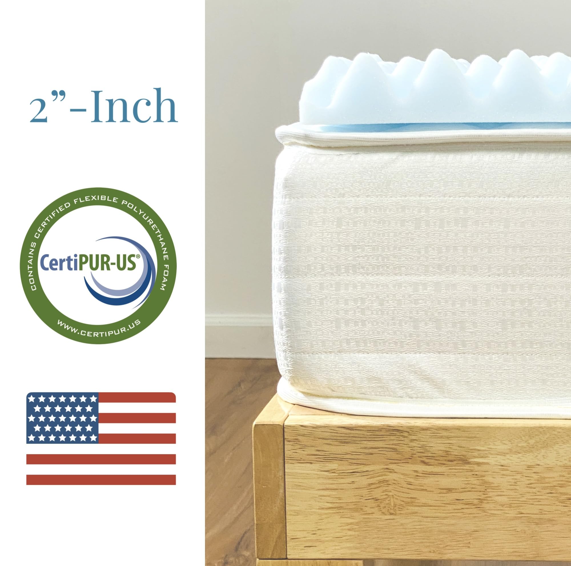 Airflow Foam Mattress Topper, Egg Crate Foam Pad, Hospital Mattress Pad and Bed Topper for Support, Pressure Relief and Weight Distribution.