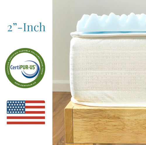 Airflow Egg Crate Foam Mattress Topper for Pressure Relief