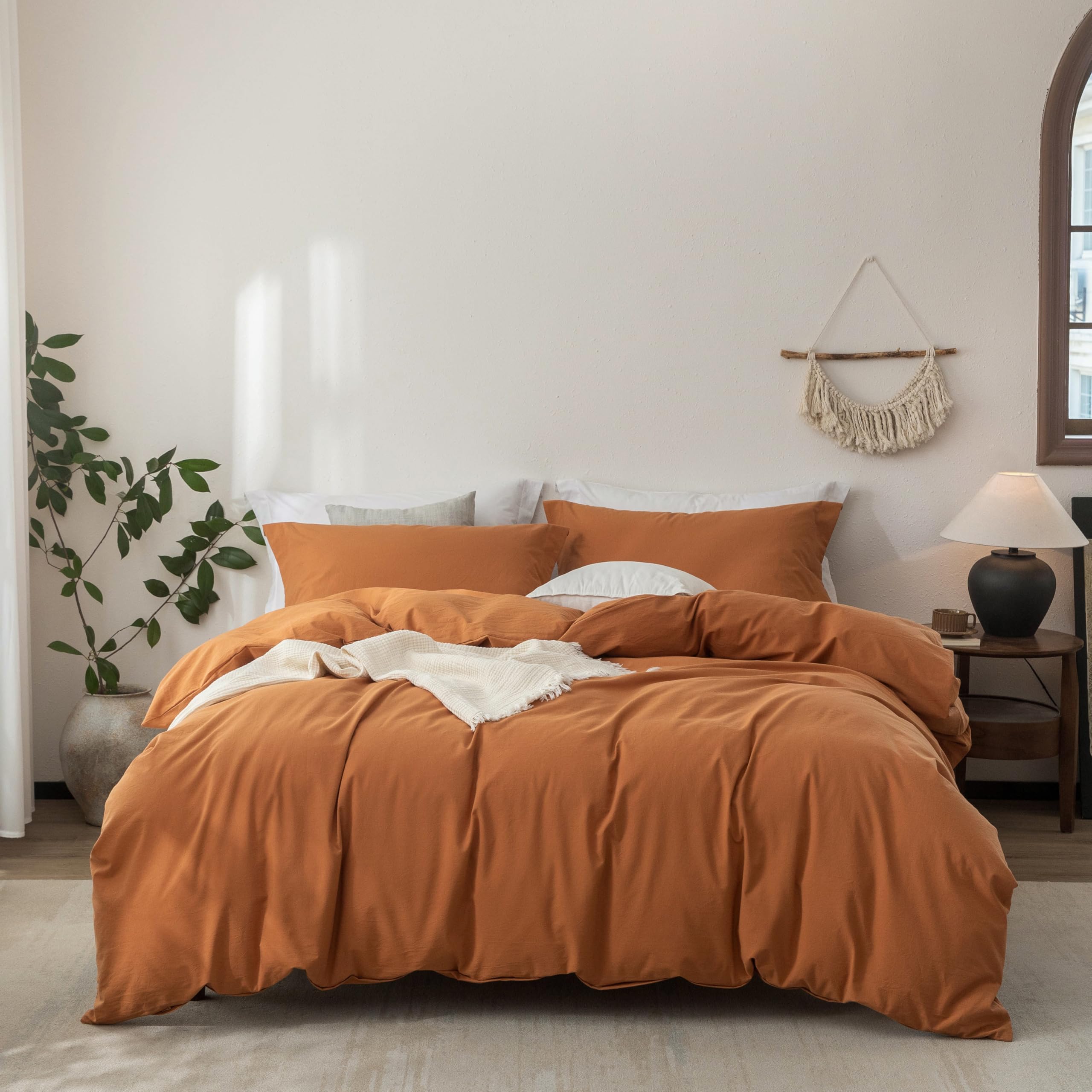 Warm Moment 100% Washed Cotton Duvet Cover Set