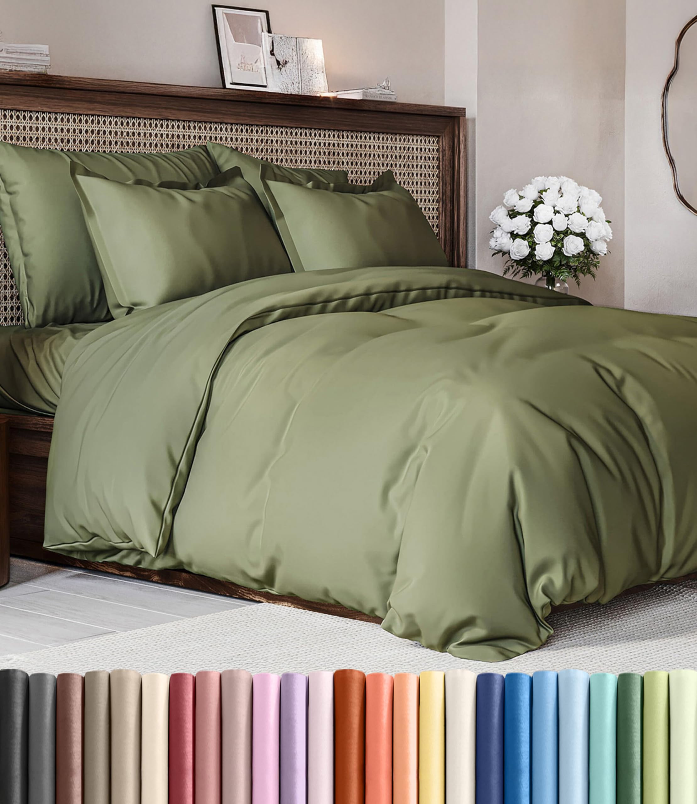 CGK Unlimited Duvet Cover - Extra Soft Duvet Cover with Pillow Shams for Women, Men, Kids & Teens - Comfy, Breathable, Hotel Luxury w/Zipper Closures & Ties