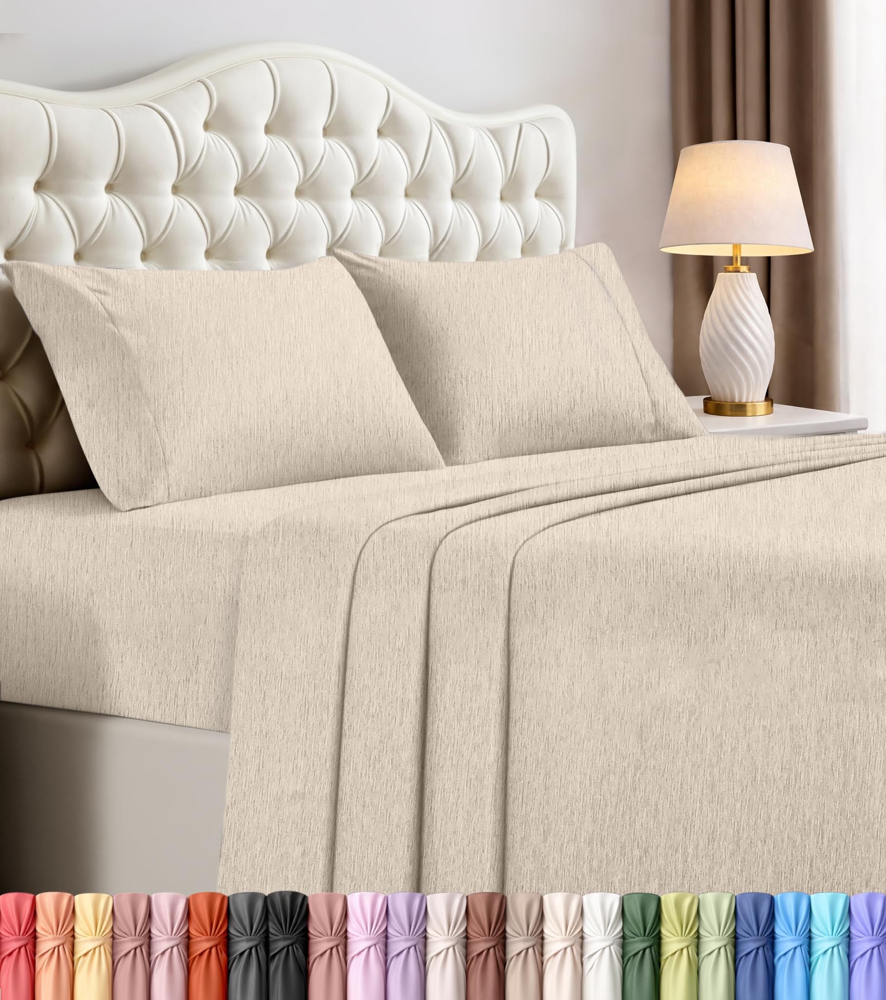 Utopia Bedding Bed Sheet Set - Soft Brushed Microfiber Fabric - Shrinkage & Fade Resistant - Easy Care