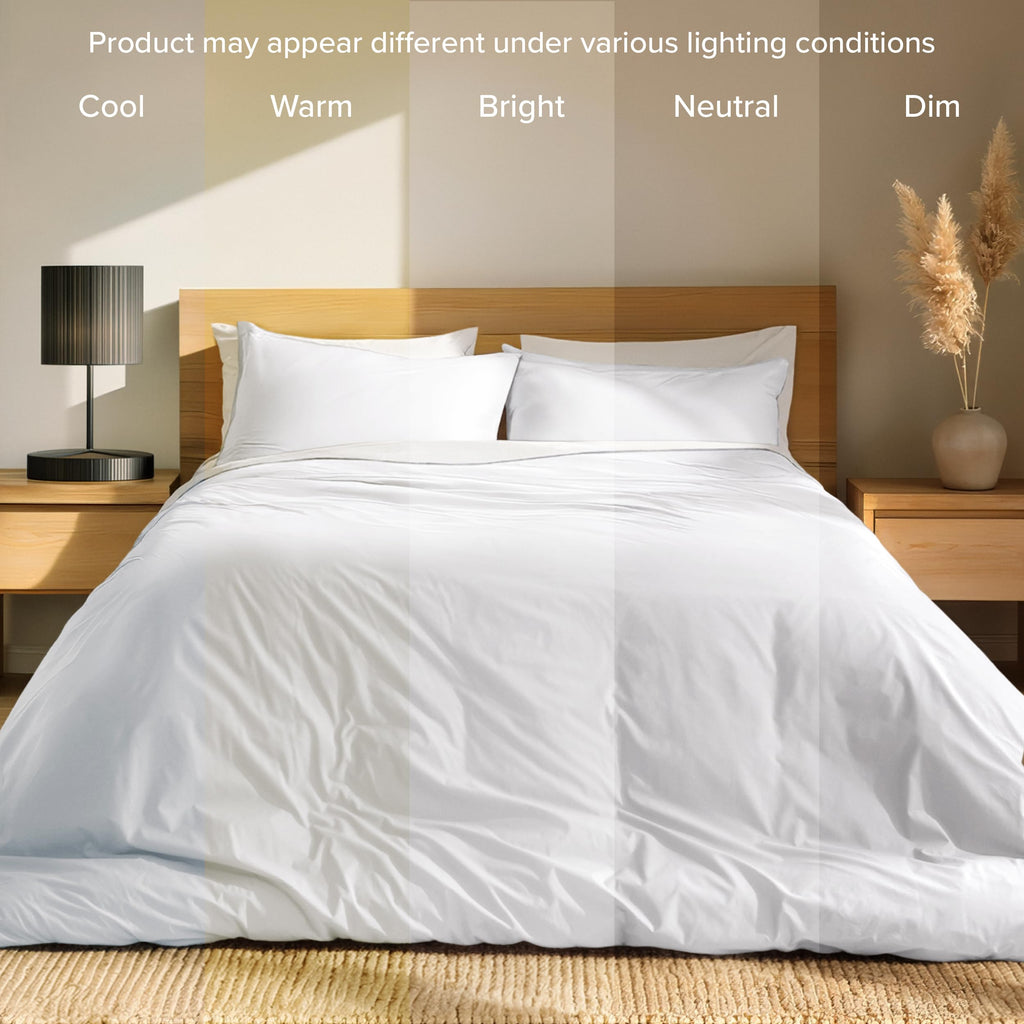 Bare Home Organic Cotton Percale Duvet Cover Set