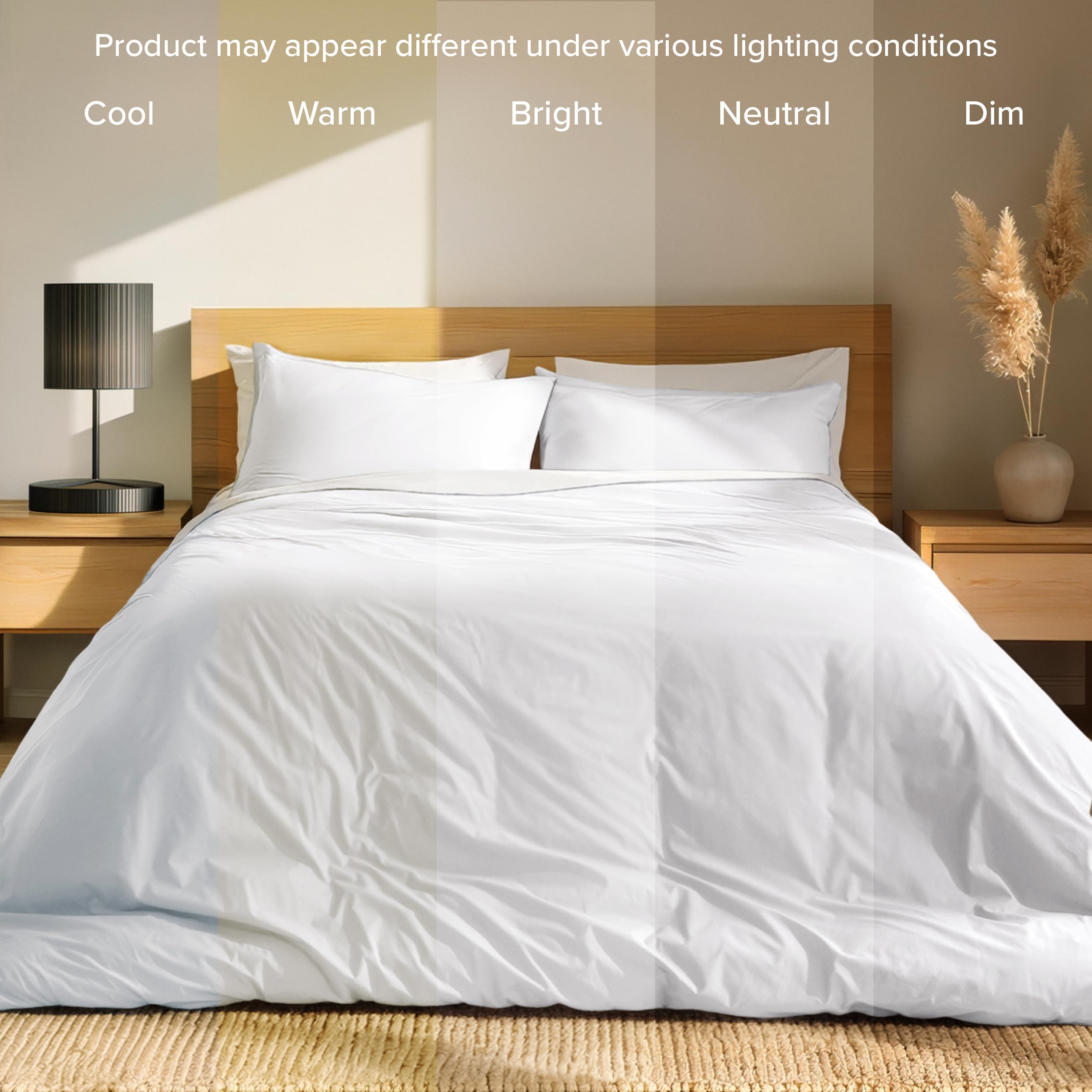 Bare Home Organic Cotton Percale Duvet Cover Set