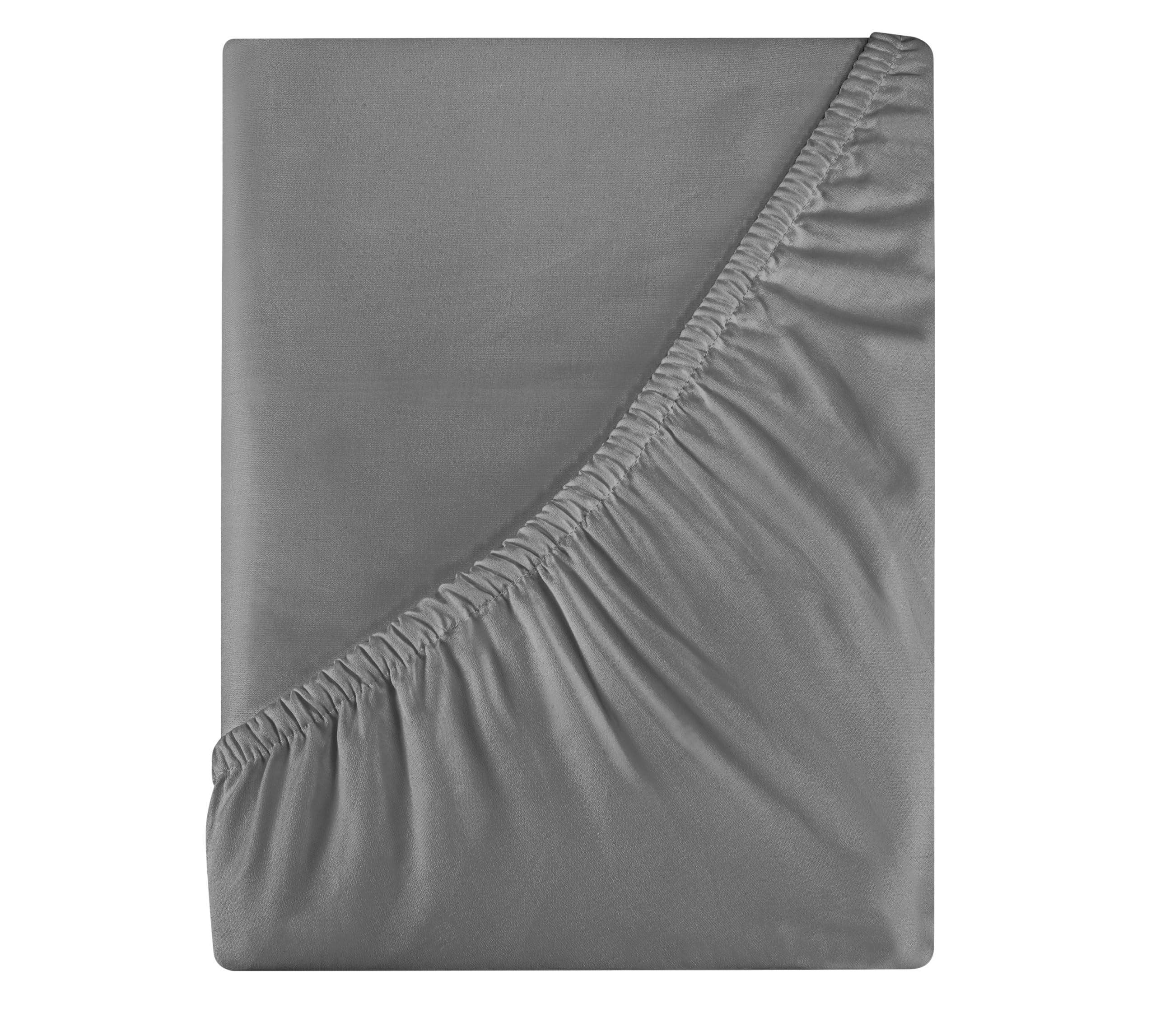 ROYALE LINENS 300 Thread Count 100% Long Staple Combed Cotton Fitted Sheet - Super Soft Deep Pocket Bottom Sheet - Fitted Sheet - Fitted Sheet Only - Elastic Sheet
