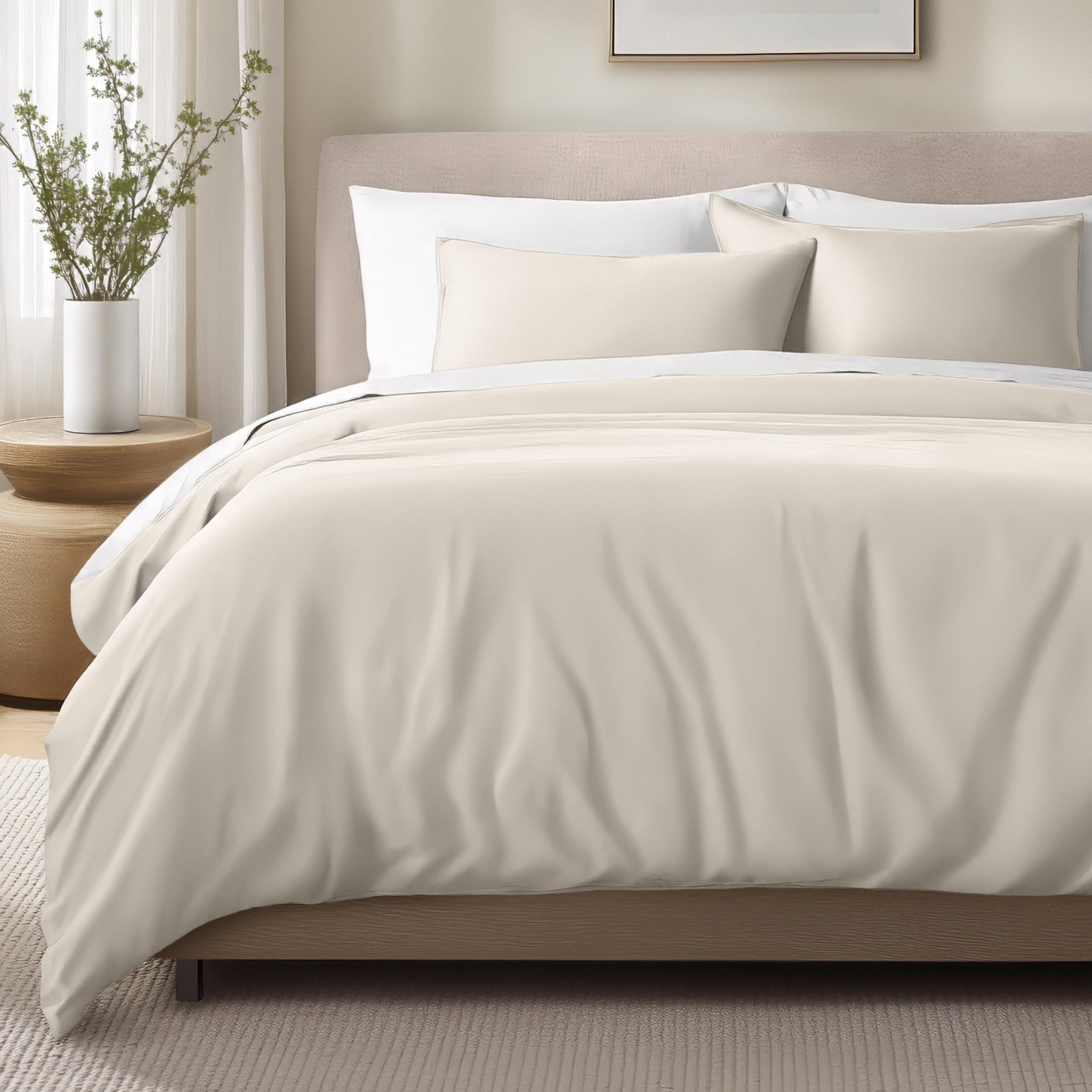 Bare Home Organic Cotton Sateen Duvet Set