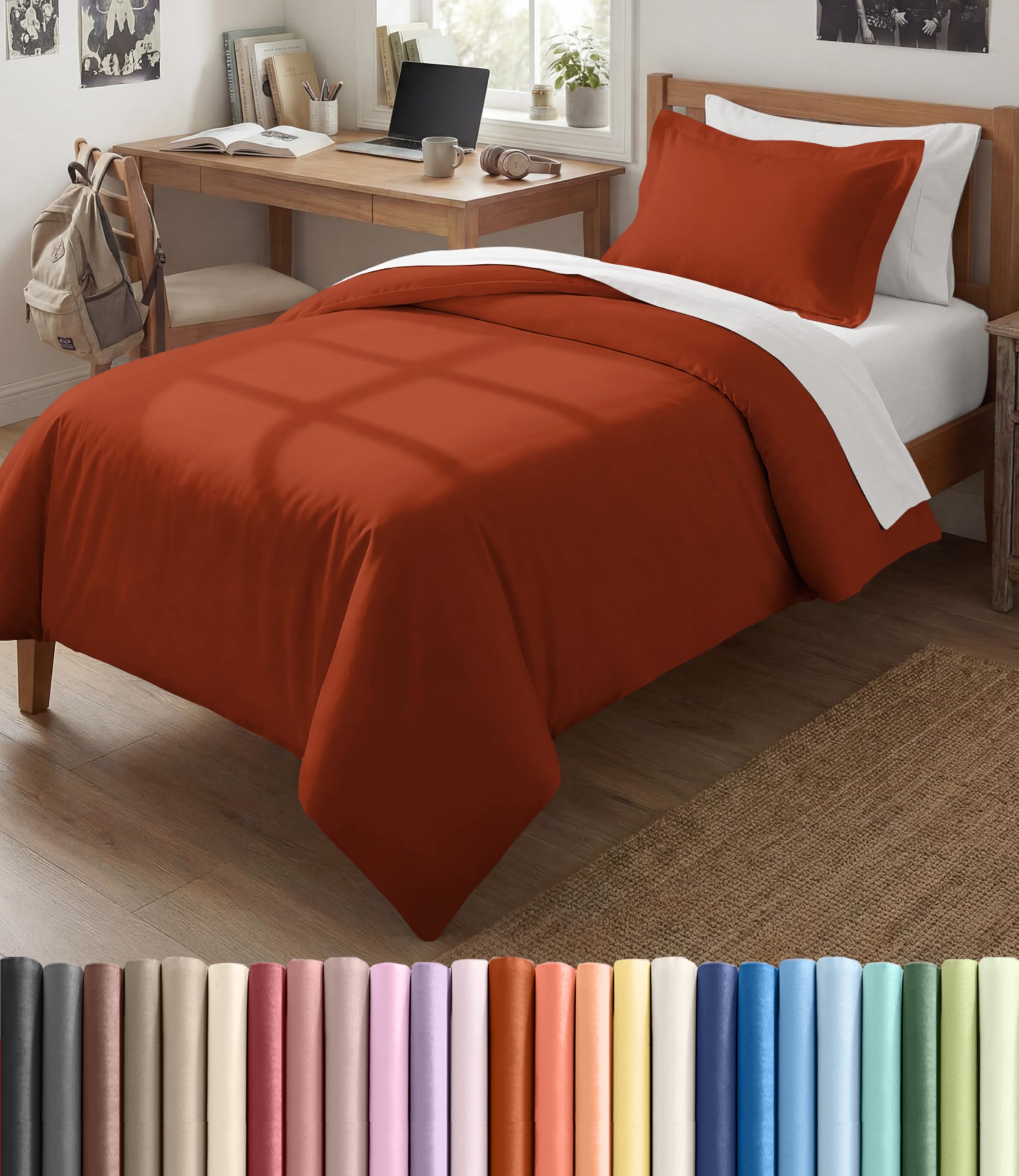 CGK Unlimited Duvet Cover - Extra Soft Duvet Cover with Pillow Shams for Women, Men, Kids & Teens - Comfy, Breathable, Hotel Luxury w/Zipper Closures & Ties