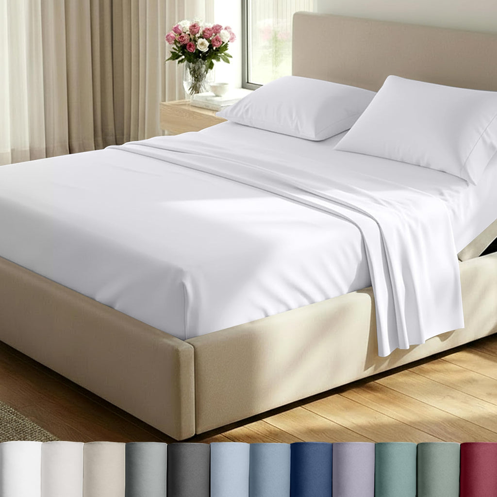 California Design Den Luxury Bed Sheets, Buttery Soft 800 Thread Count, 100% Cotton Sheets, Sateen with Deep Pocket Fitted Sheet