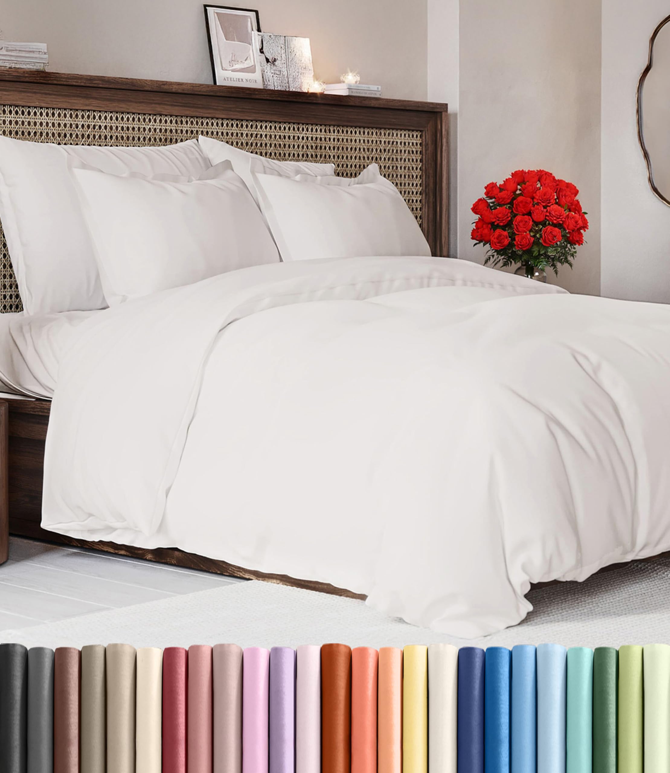 CGK Unlimited Duvet Cover - Extra Soft Duvet Cover with Pillow Shams for Women, Men, Kids & Teens - Comfy, Breathable, Hotel Luxury w/Zipper Closures & Ties