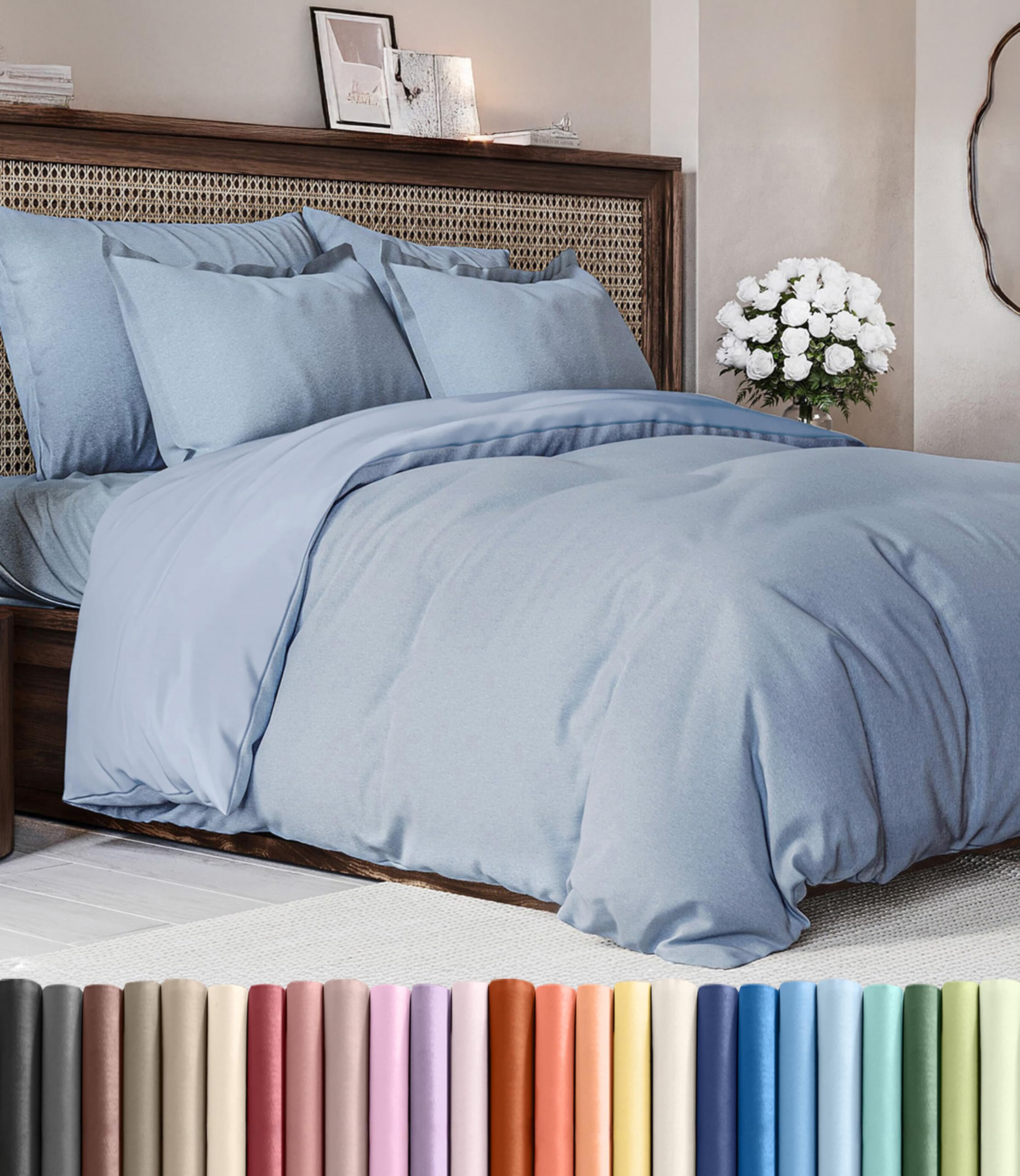CGK Unlimited Duvet Cover - Extra Soft Duvet Cover with Pillow Shams for Women, Men, Kids & Teens - Comfy, Breathable, Hotel Luxury w/Zipper Closures & Ties