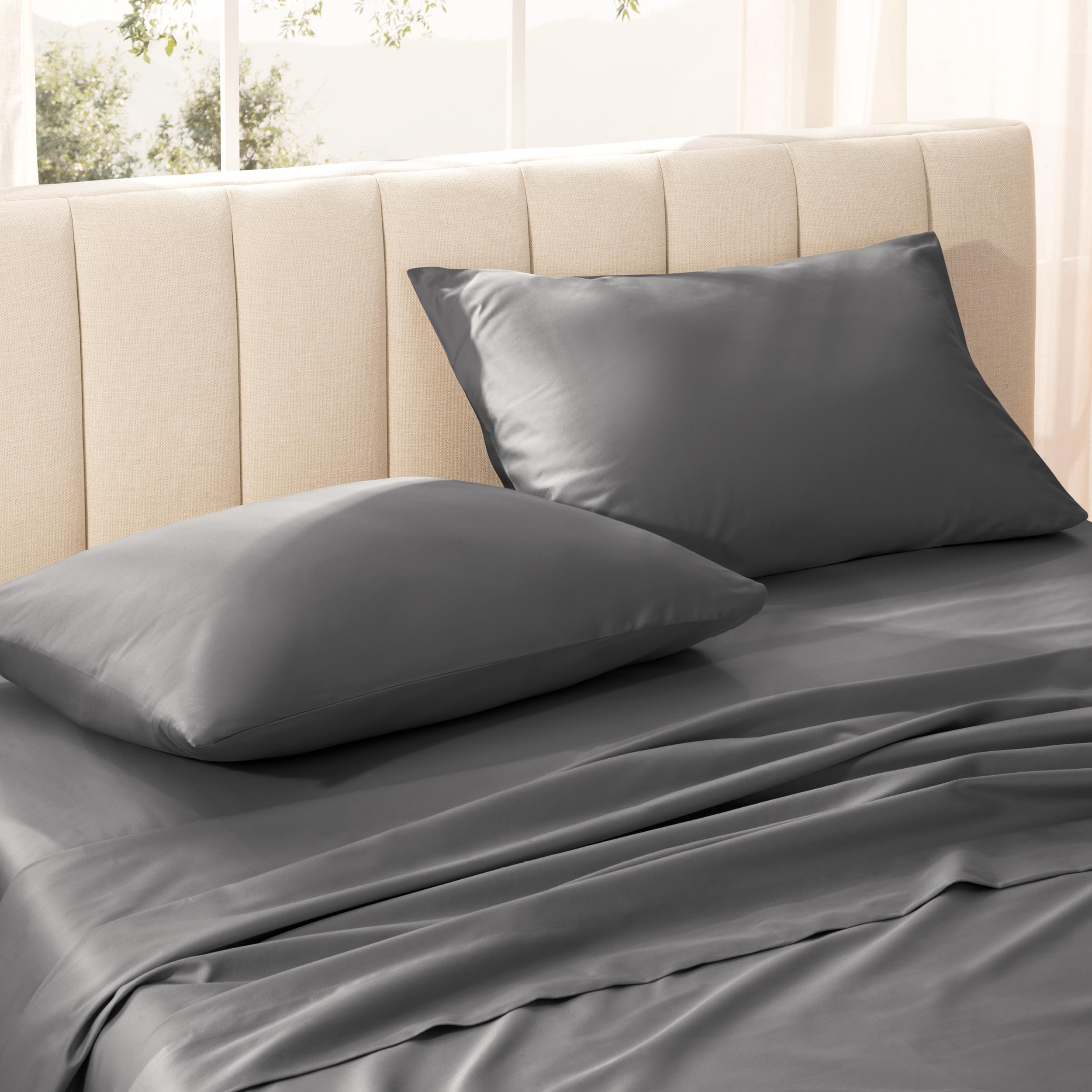 Bare Home Organic Cotton Sateen Pillowcase Set