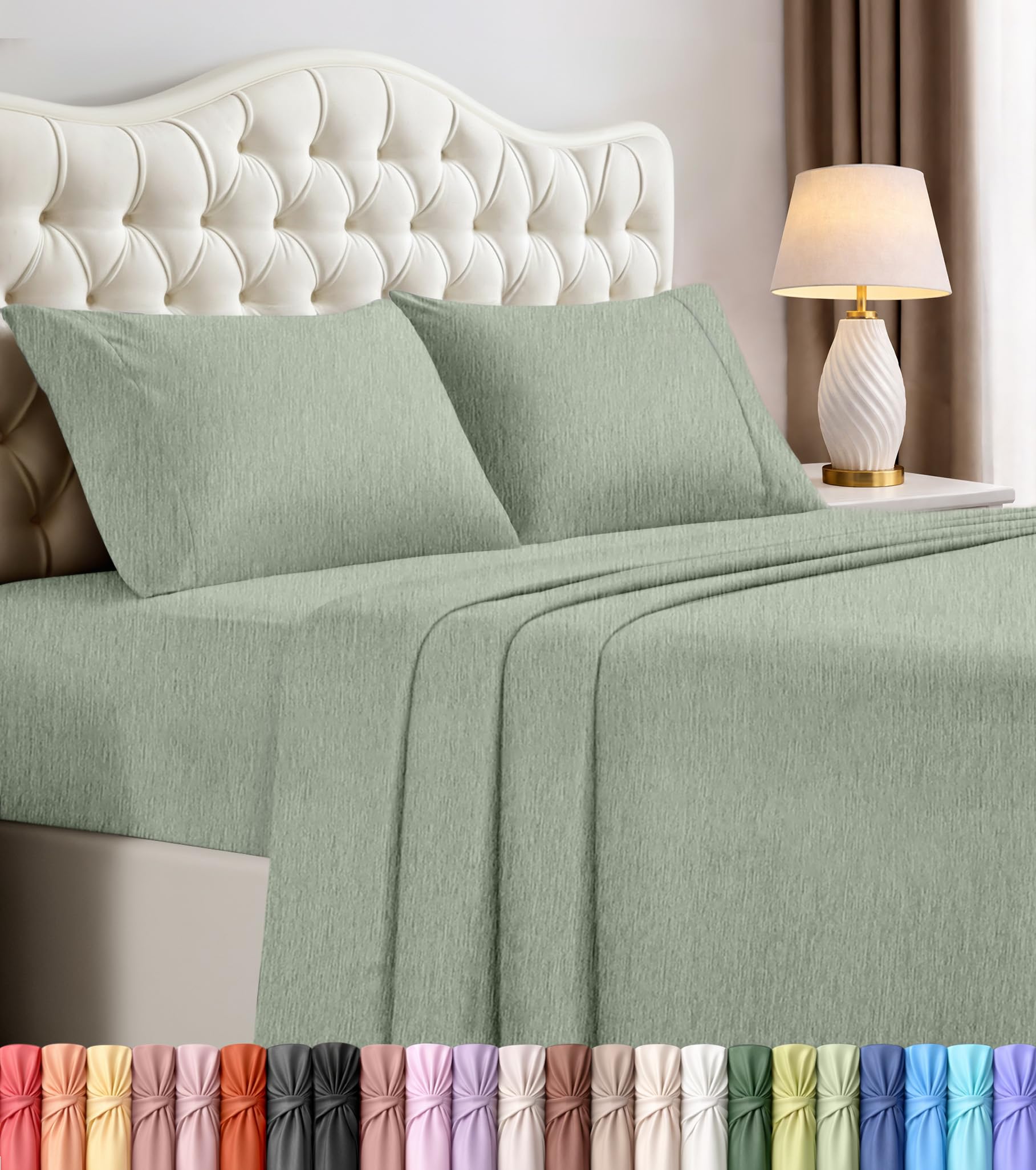 Utopia Bedding Bed Sheet Set - Soft Brushed Microfiber Fabric - Shrinkage & Fade Resistant - Easy Care