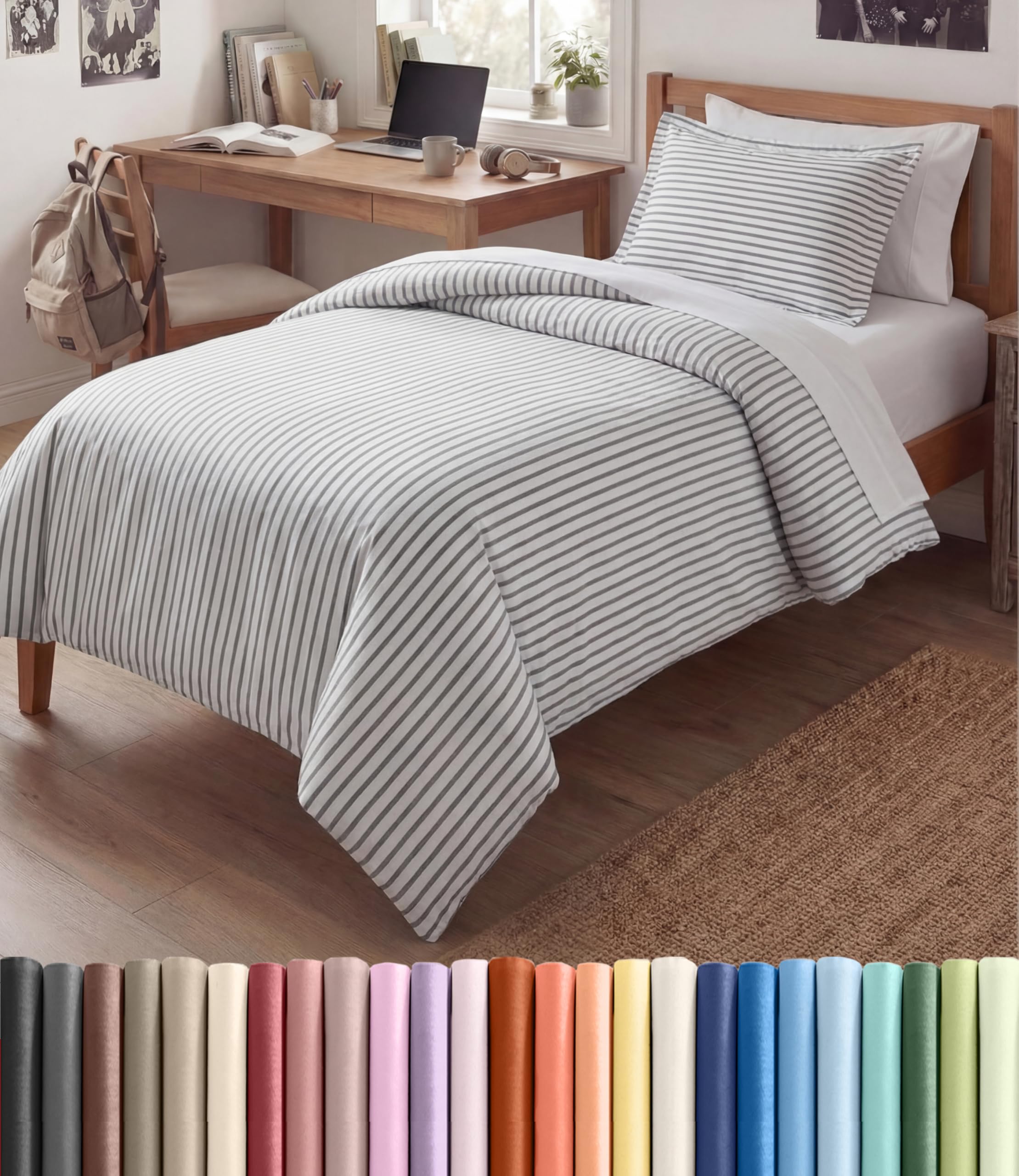 CGK Unlimited Duvet Cover - Extra Soft Duvet Cover with Pillow Shams for Women, Men, Kids & Teens - Comfy, Breathable, Hotel Luxury w/Zipper Closures & Ties