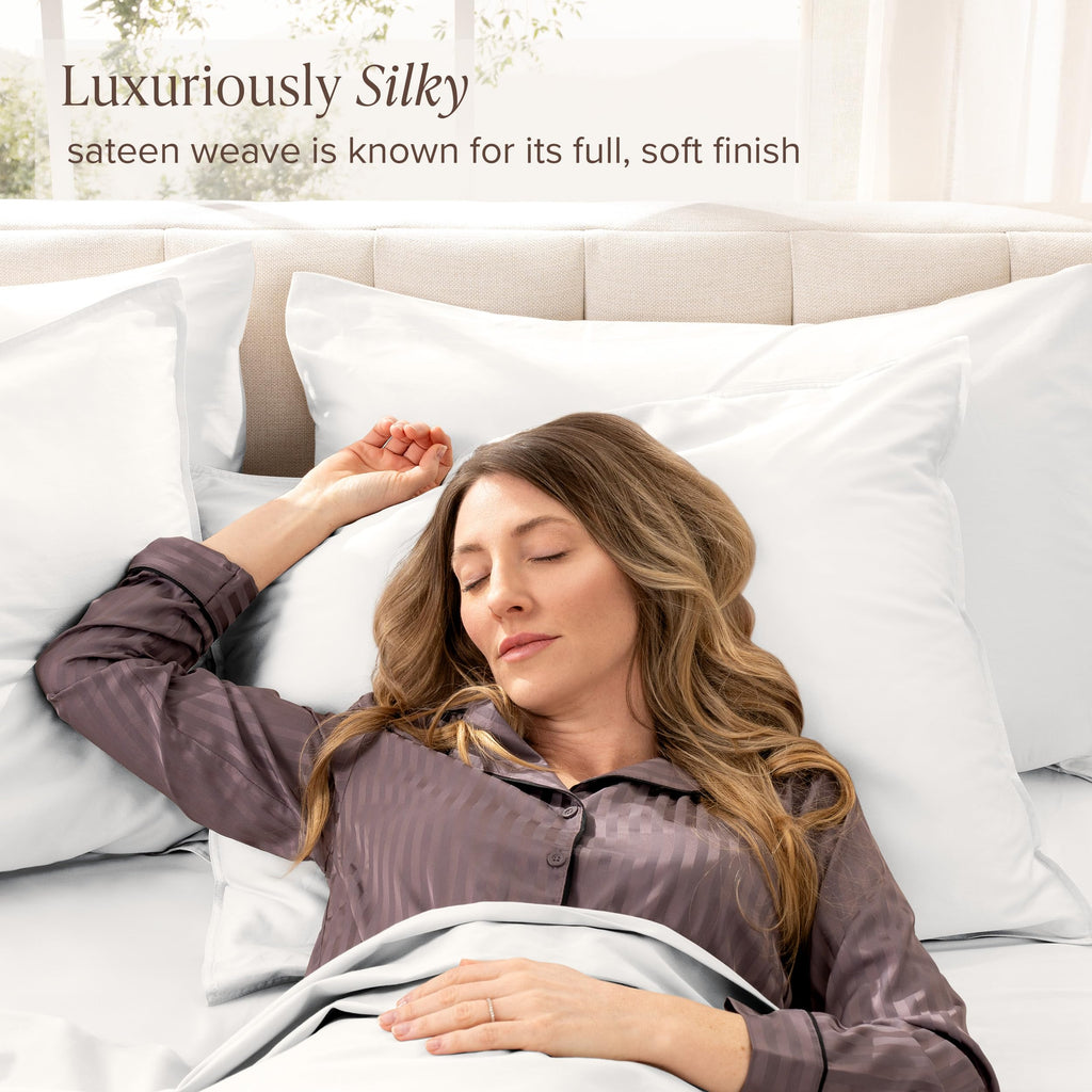 Bare Home Organic Cotton Sateen Pillowcase Set