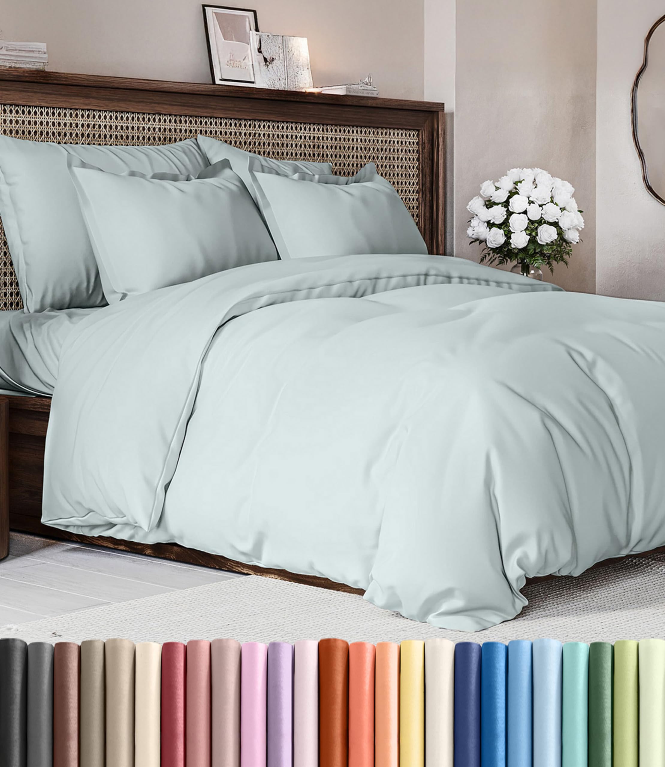 CGK Unlimited Duvet Cover - Extra Soft Duvet Cover with Pillow Shams for Women, Men, Kids & Teens - Comfy, Breathable, Hotel Luxury w/Zipper Closures & Ties