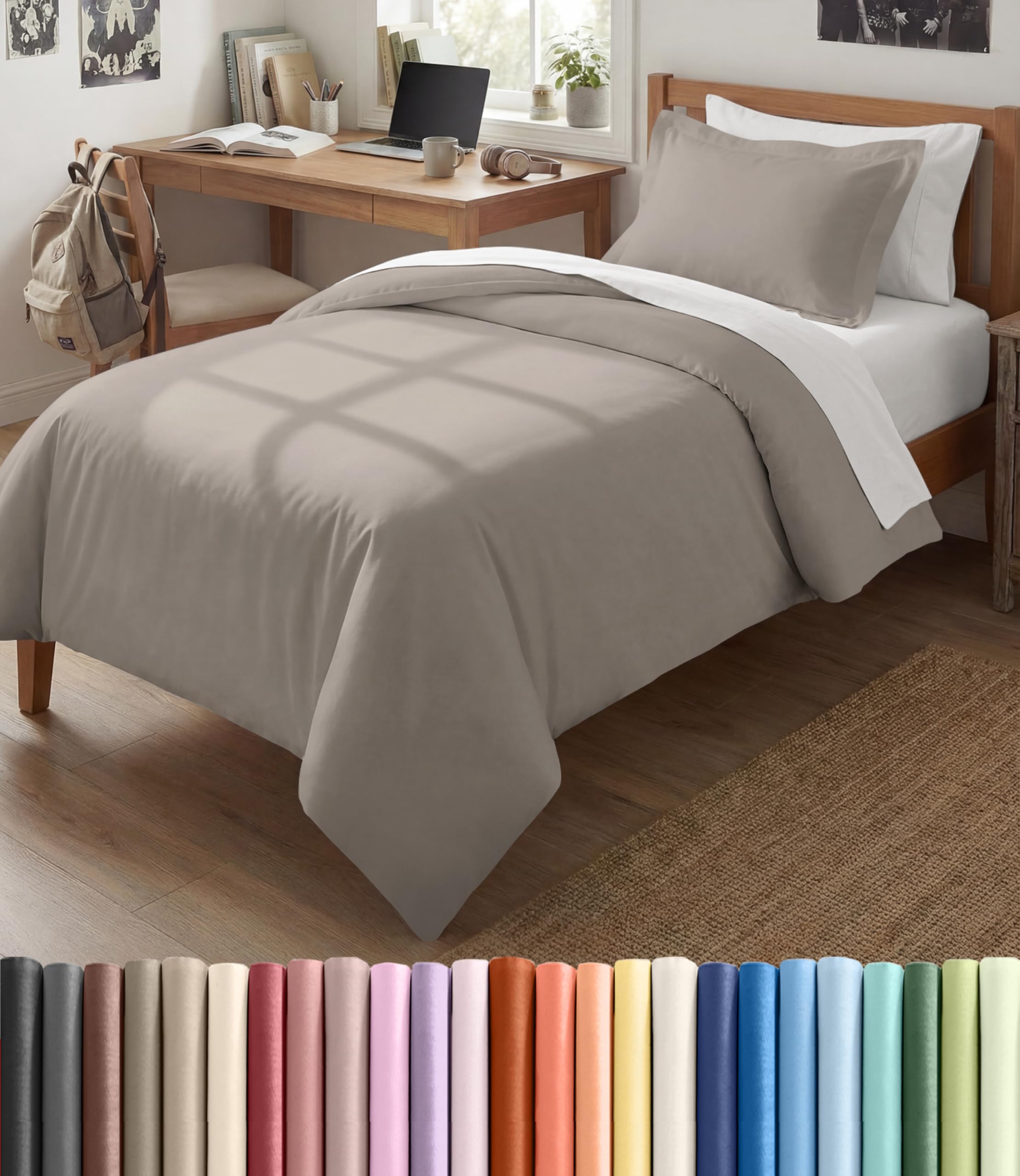 CGK Unlimited Duvet Cover - Extra Soft Duvet Cover with Pillow Shams for Women, Men, Kids & Teens - Comfy, Breathable, Hotel Luxury w/Zipper Closures & Ties