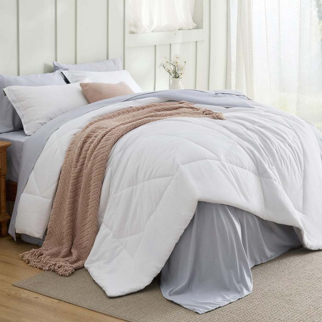 Bedsure Comforter Set - Reversible Comforters Bed Set, Bed in a Bag with Comforter, Sheets, Pillowcases & Shams