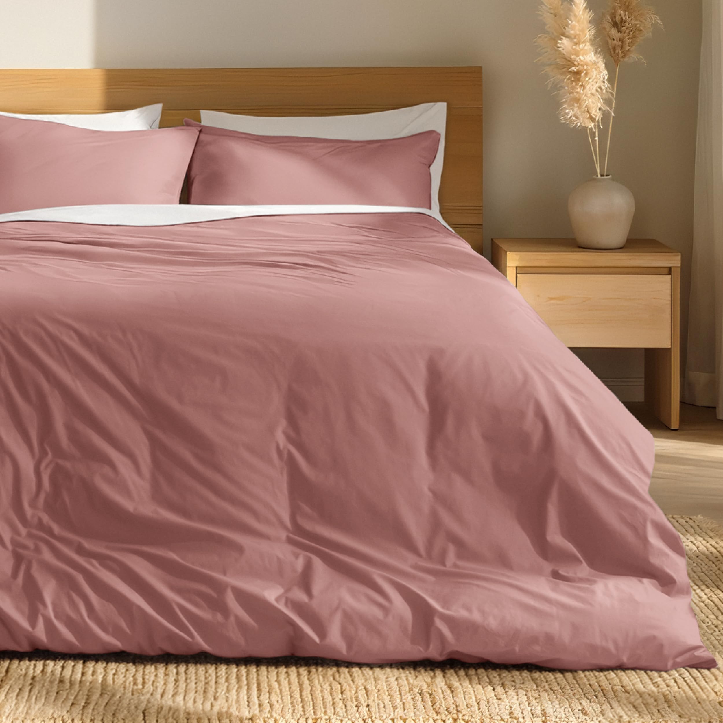Bare Home Organic Cotton Percale Duvet Cover Set