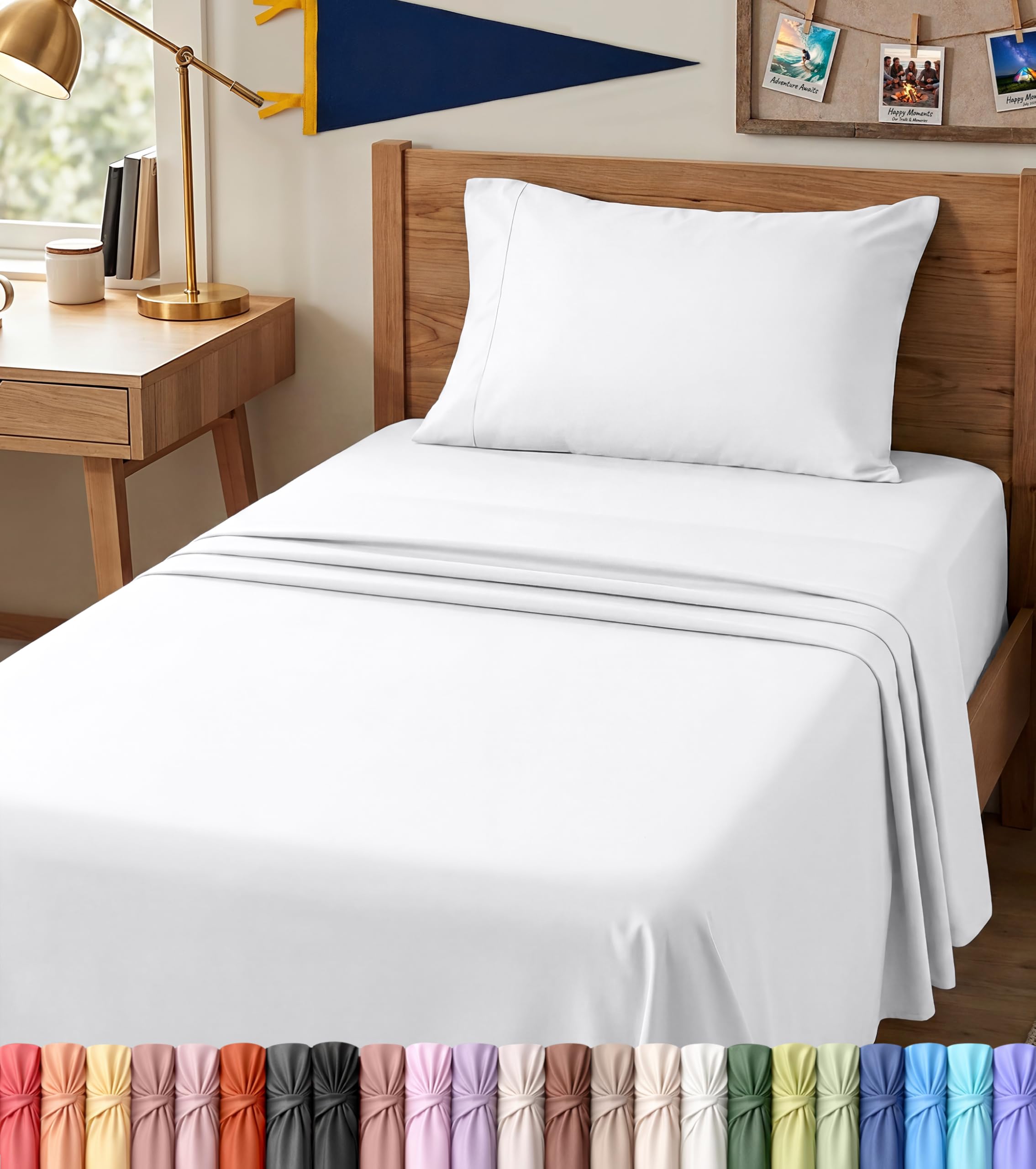 Utopia Bedding Bed Sheet Set - Soft Brushed Microfiber Fabric - Shrinkage & Fade Resistant - Easy Care