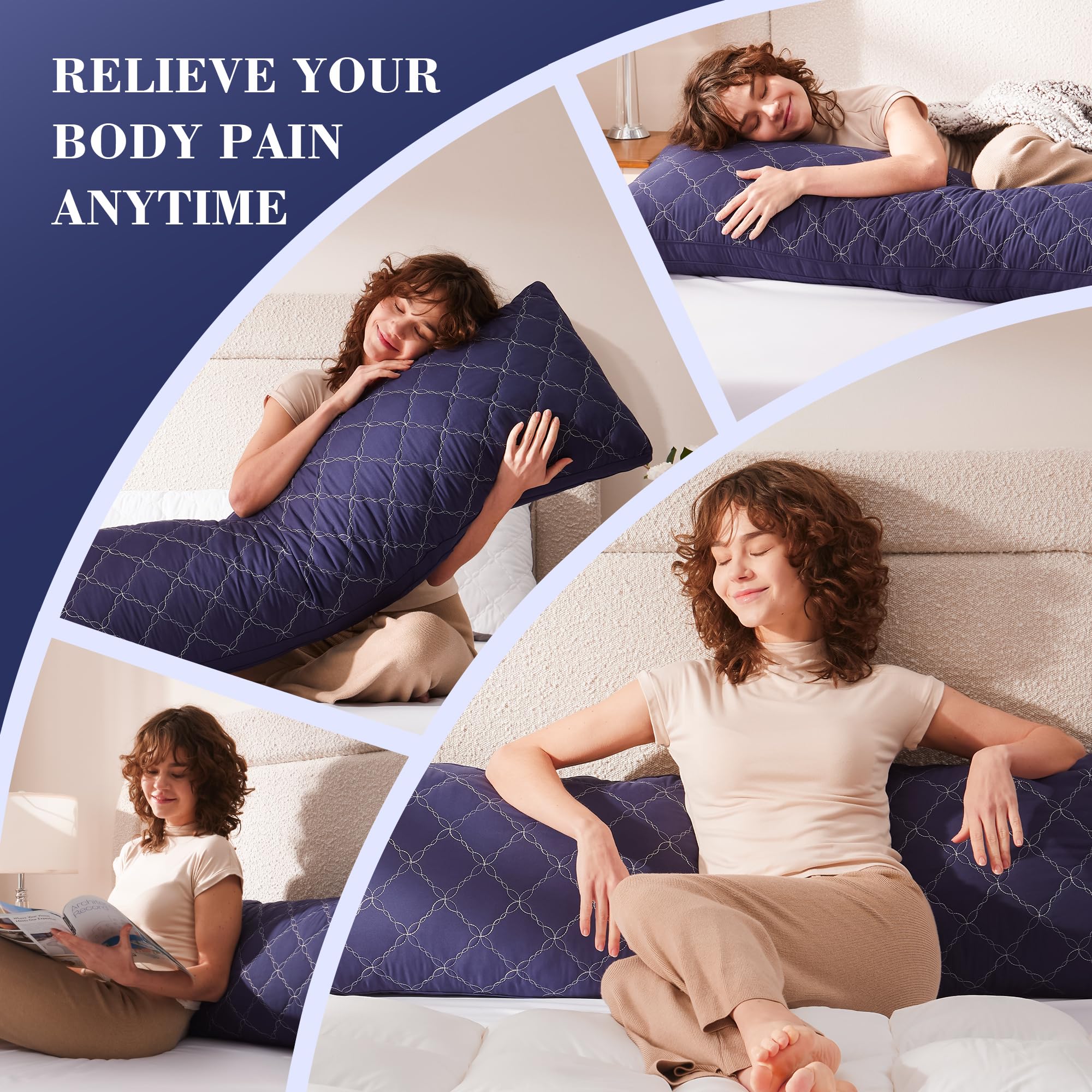 Decroom Memory Foam Body Pillow for Adults