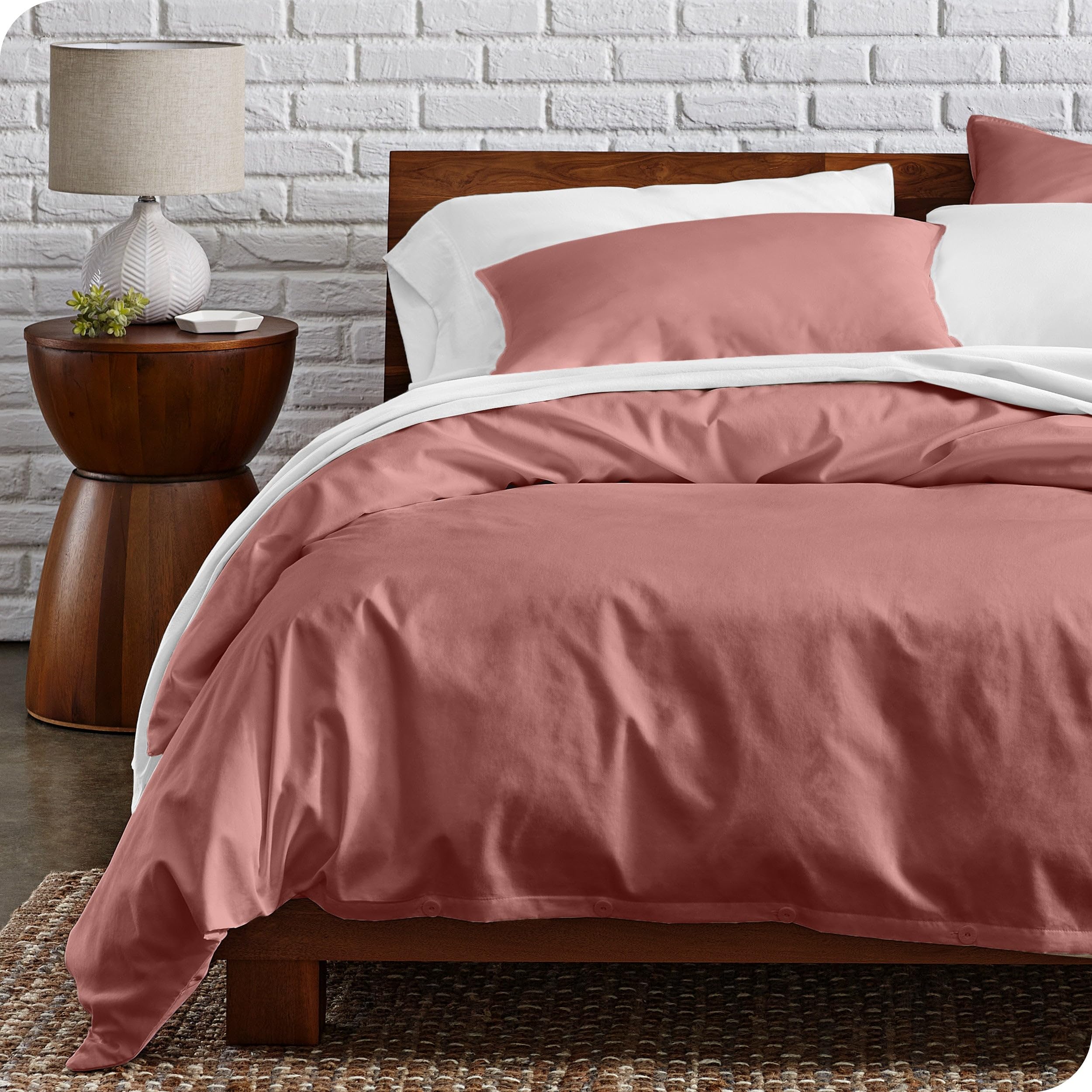 Bare Home Organic Cotton Percale Duvet Cover Set