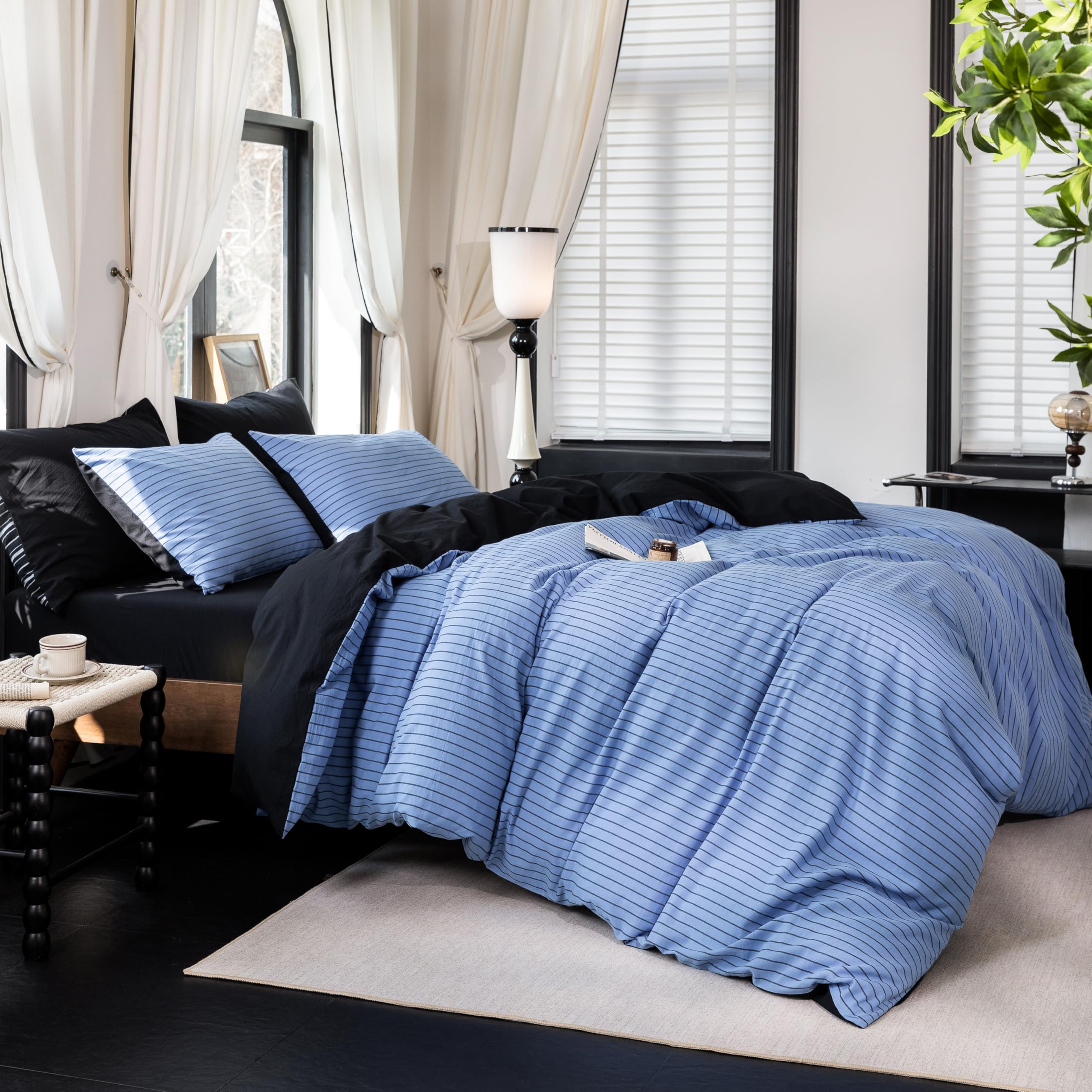 Warm Moment 100% Washed Cotton Duvet Cover Set