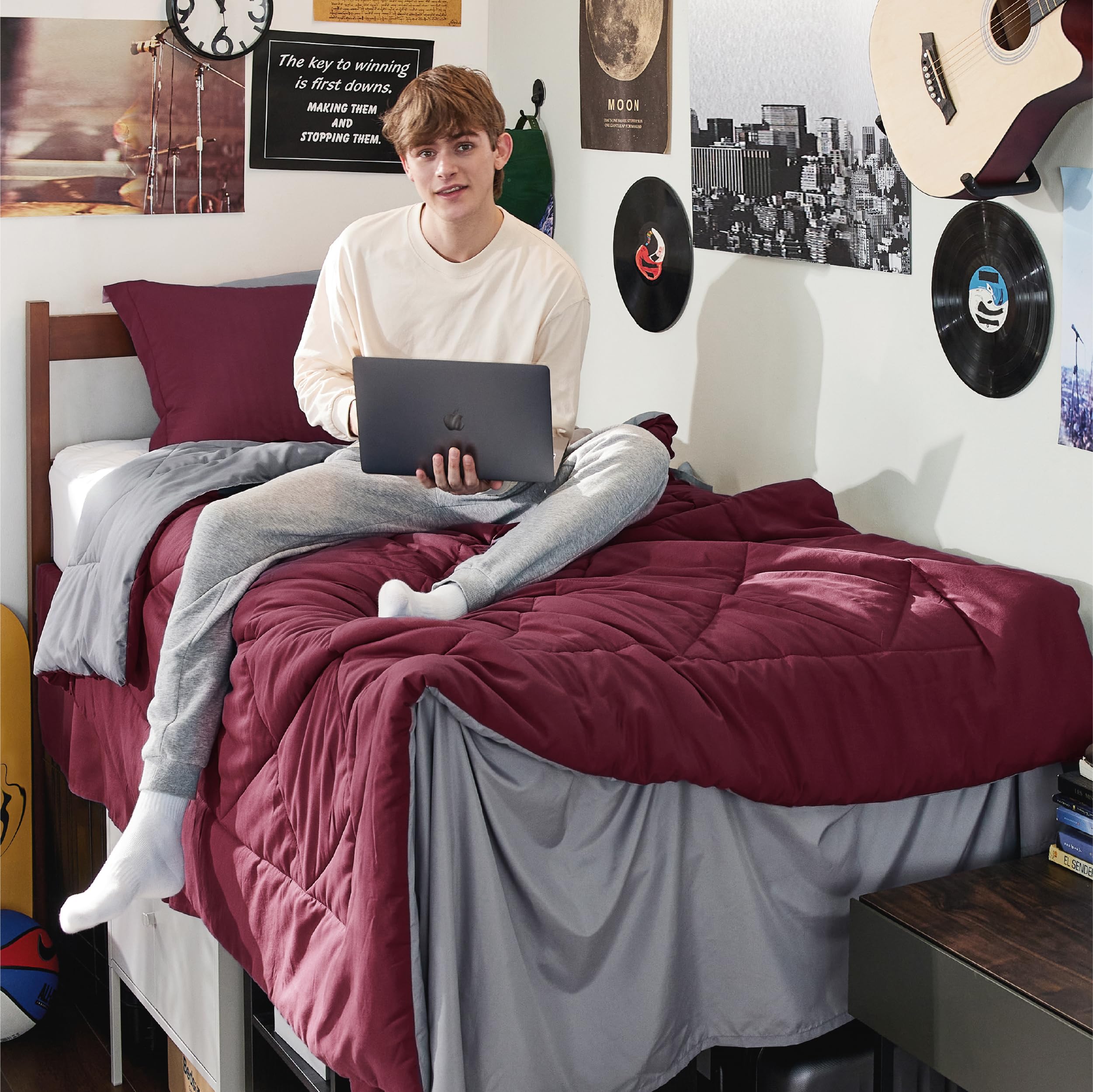 Bedsure Comforter Set - Reversible Comforters Bed Set, Bed in a Bag with Comforter, Sheets, Pillowcases & Shams