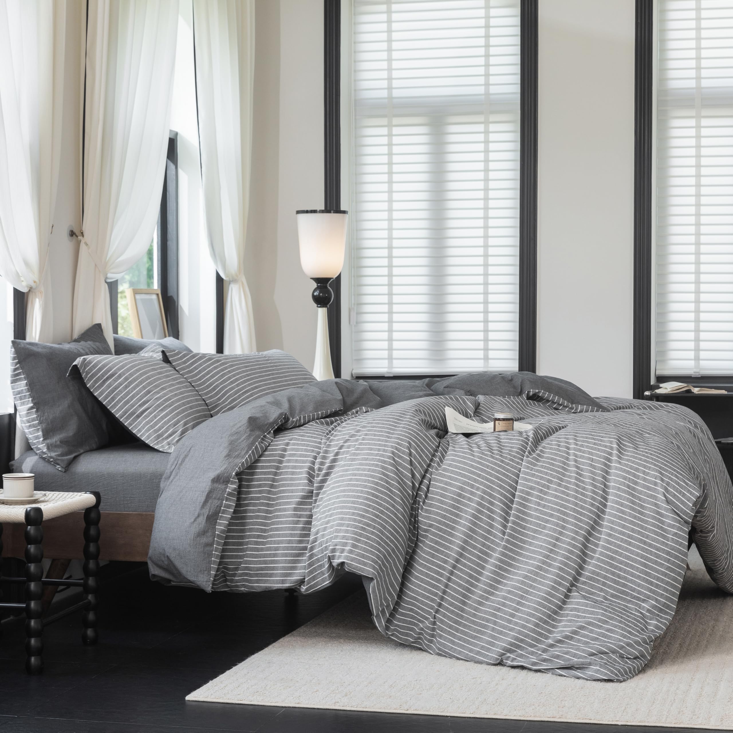 Warm Moment 100% Washed Cotton Duvet Cover Set