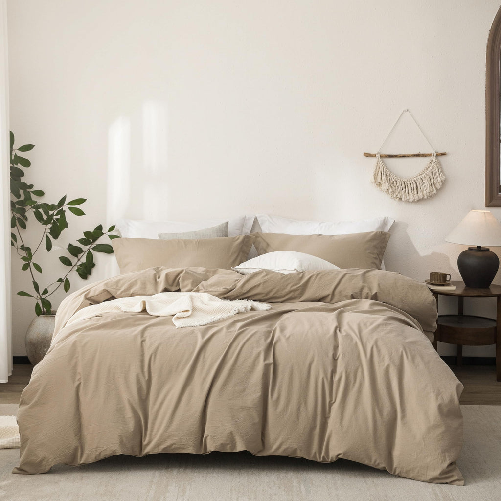 Warm Moment 100% Washed Cotton Duvet Cover Set