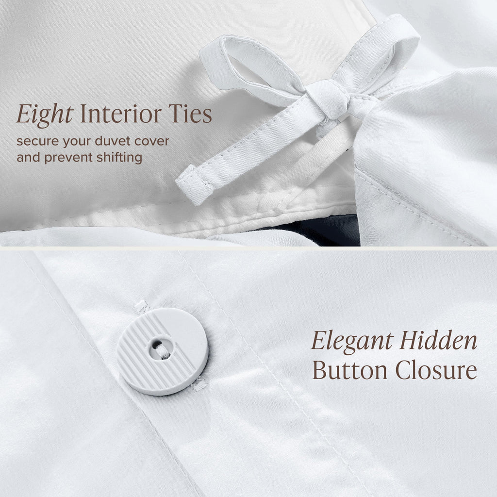 Bare Home Organic Cotton Percale Duvet Cover Set
