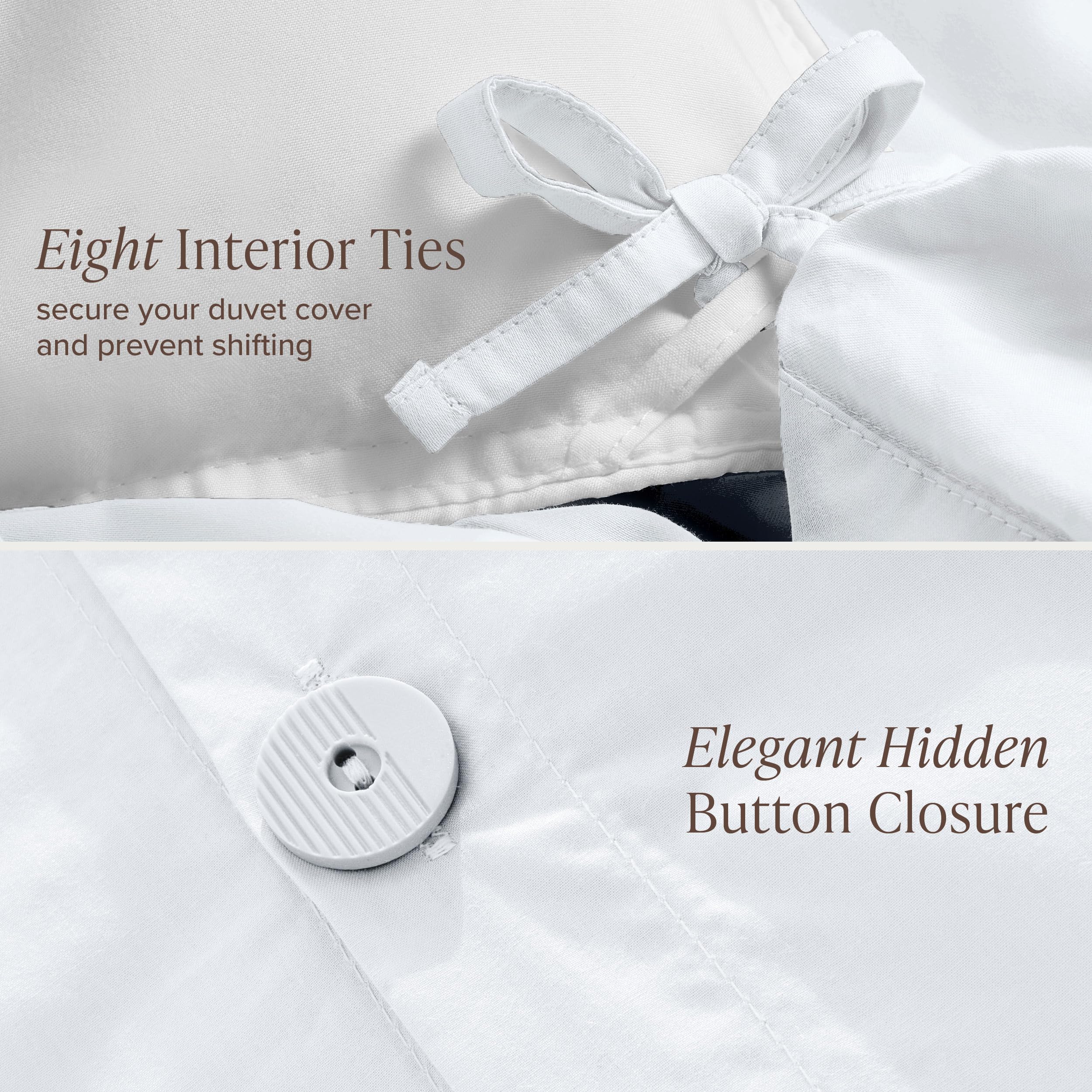 Bare Home Organic Cotton Percale Duvet Cover Set