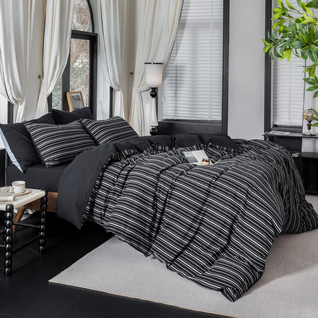 Warm Moment 100% Washed Cotton Duvet Cover Set