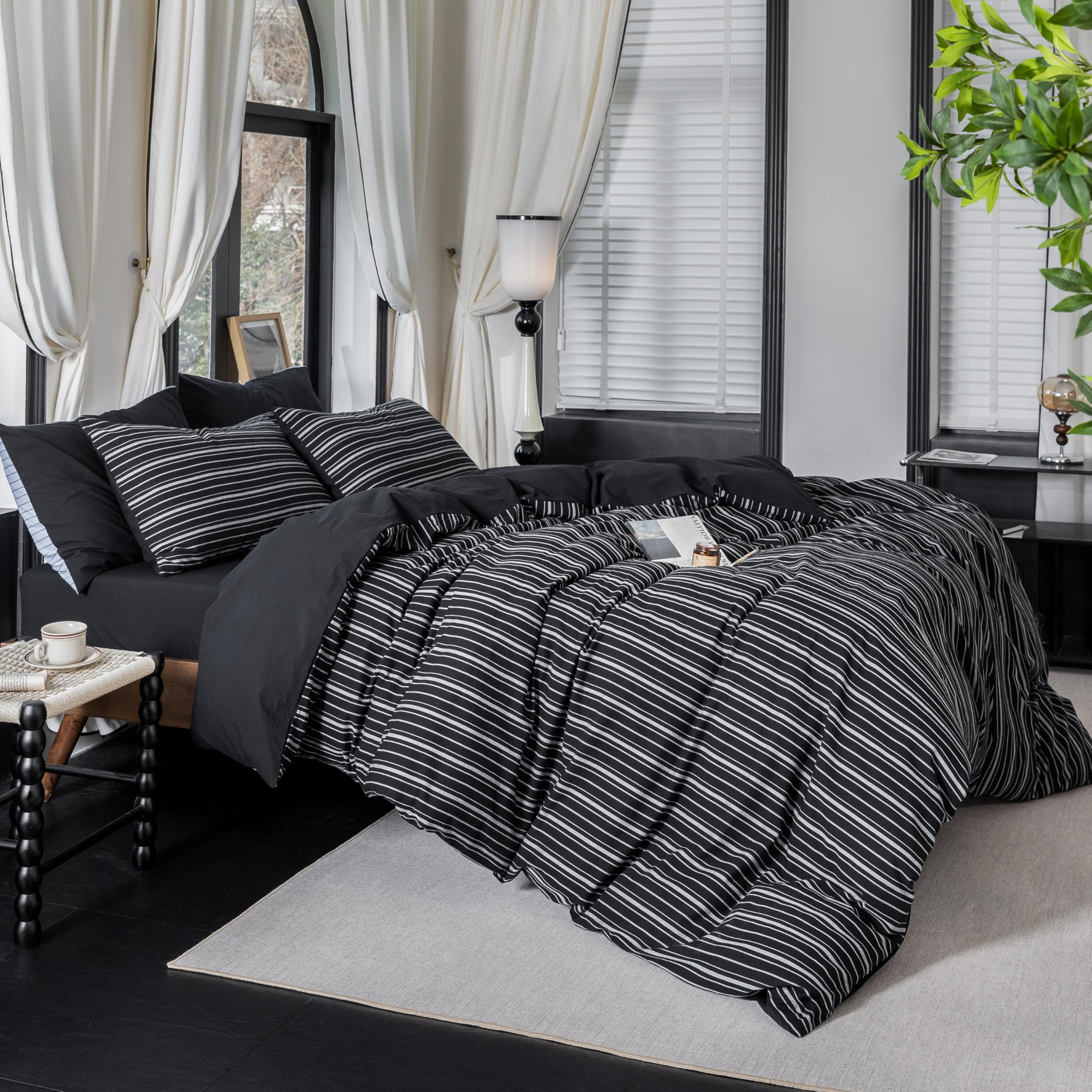 Warm Moment 100% Washed Cotton Duvet Cover Set