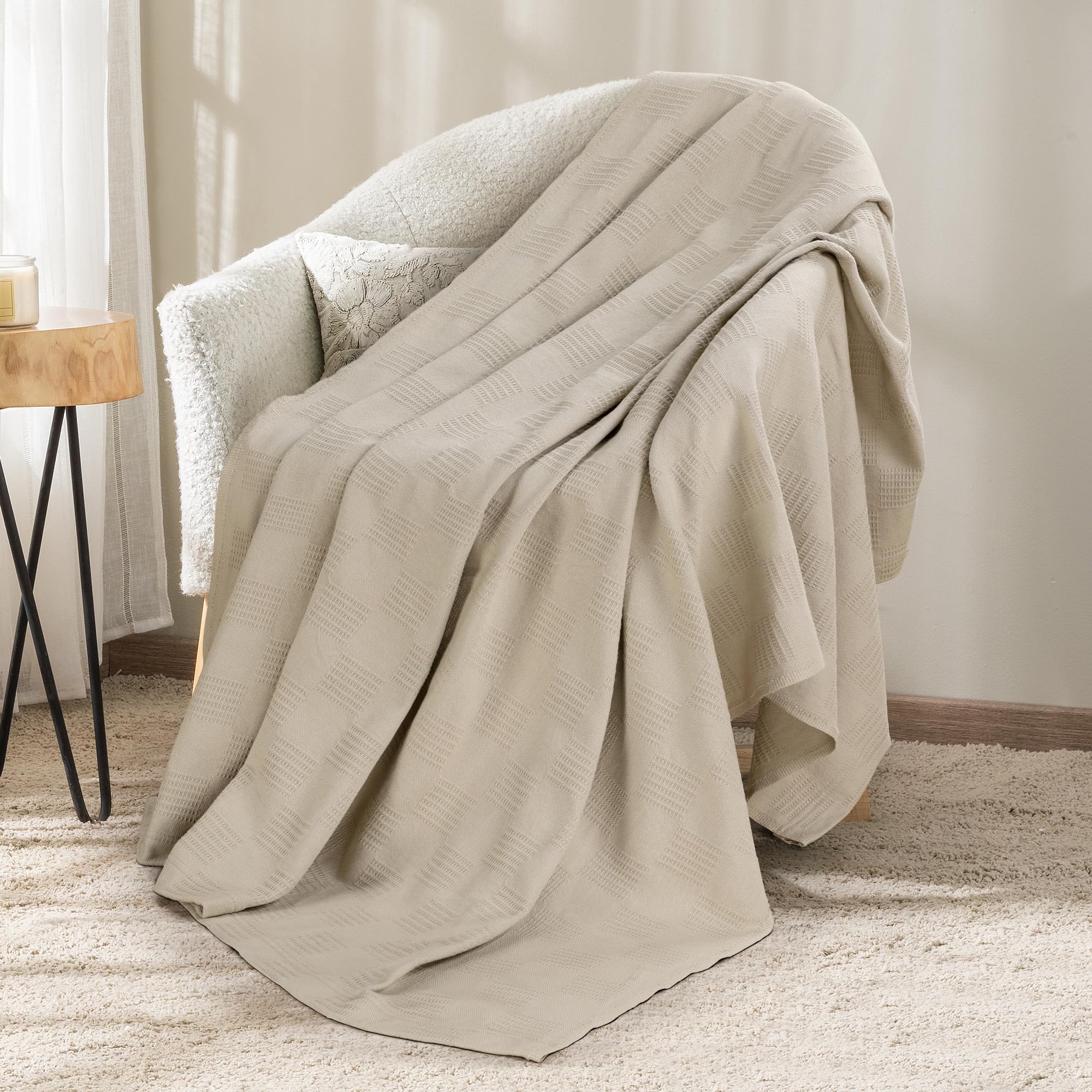 Utopia Bedding Cotton Thermal Blanket for Spring and Summer