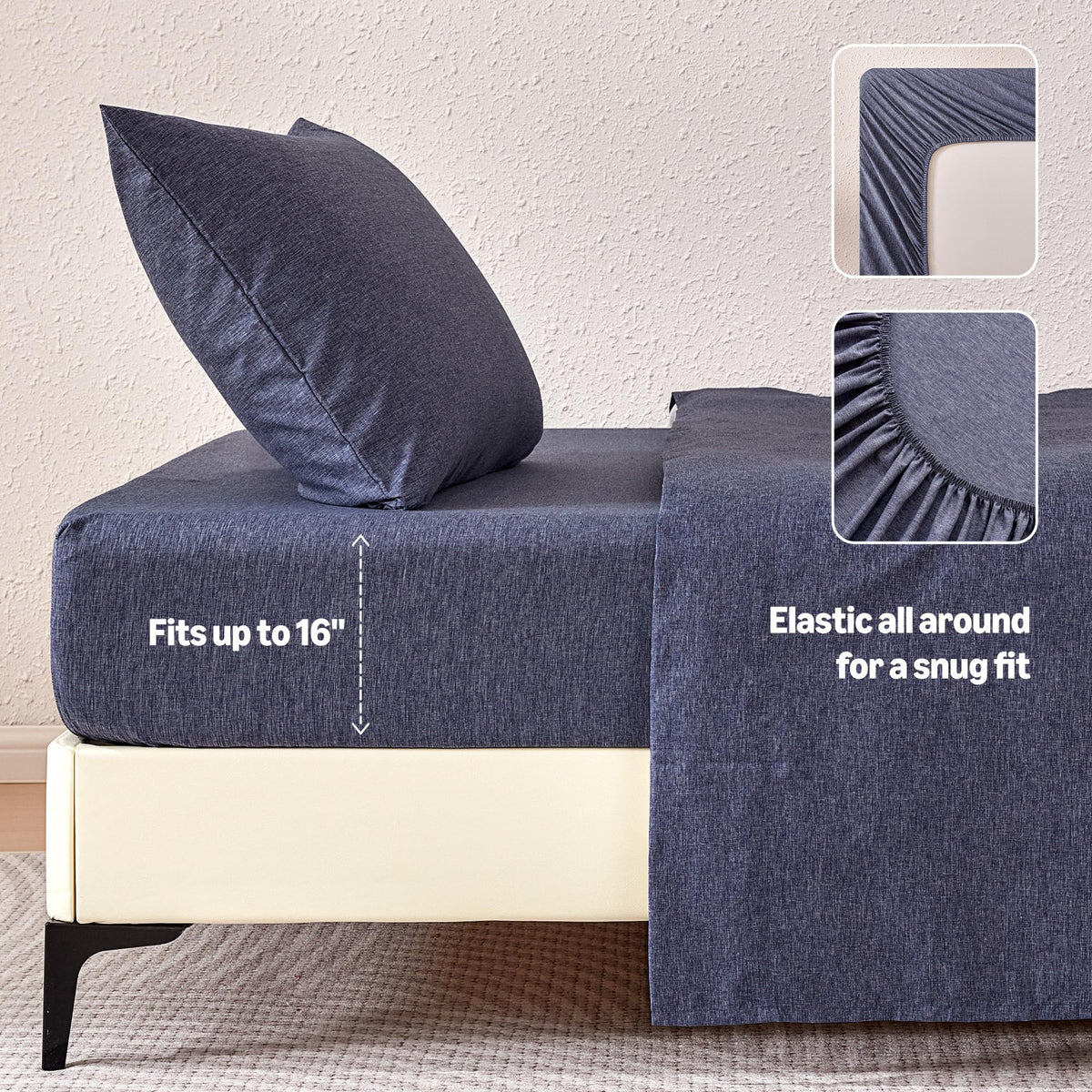 Amazon Basics Wrinkle-Free Cationic Microfiber Sheet Set